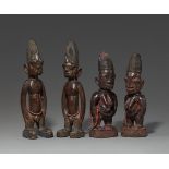 TWO PAIRS OF YORUBA TWIN FIGURES