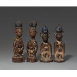 TWO PAIRS OF YORUBA TWIN FIGURES