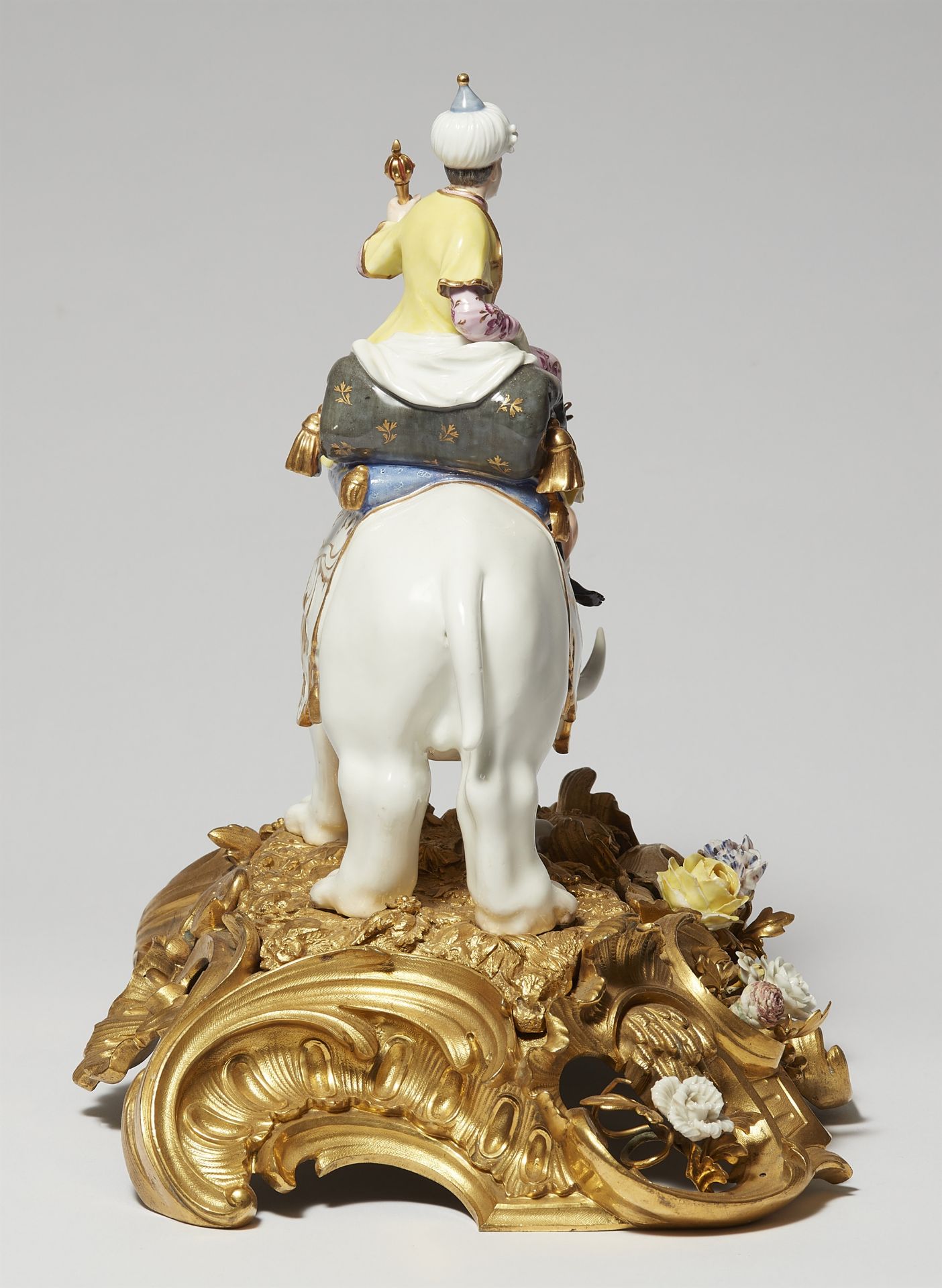 A Meissen porcelain model of a Sultan and an African on an elephant - Image 3 of 9