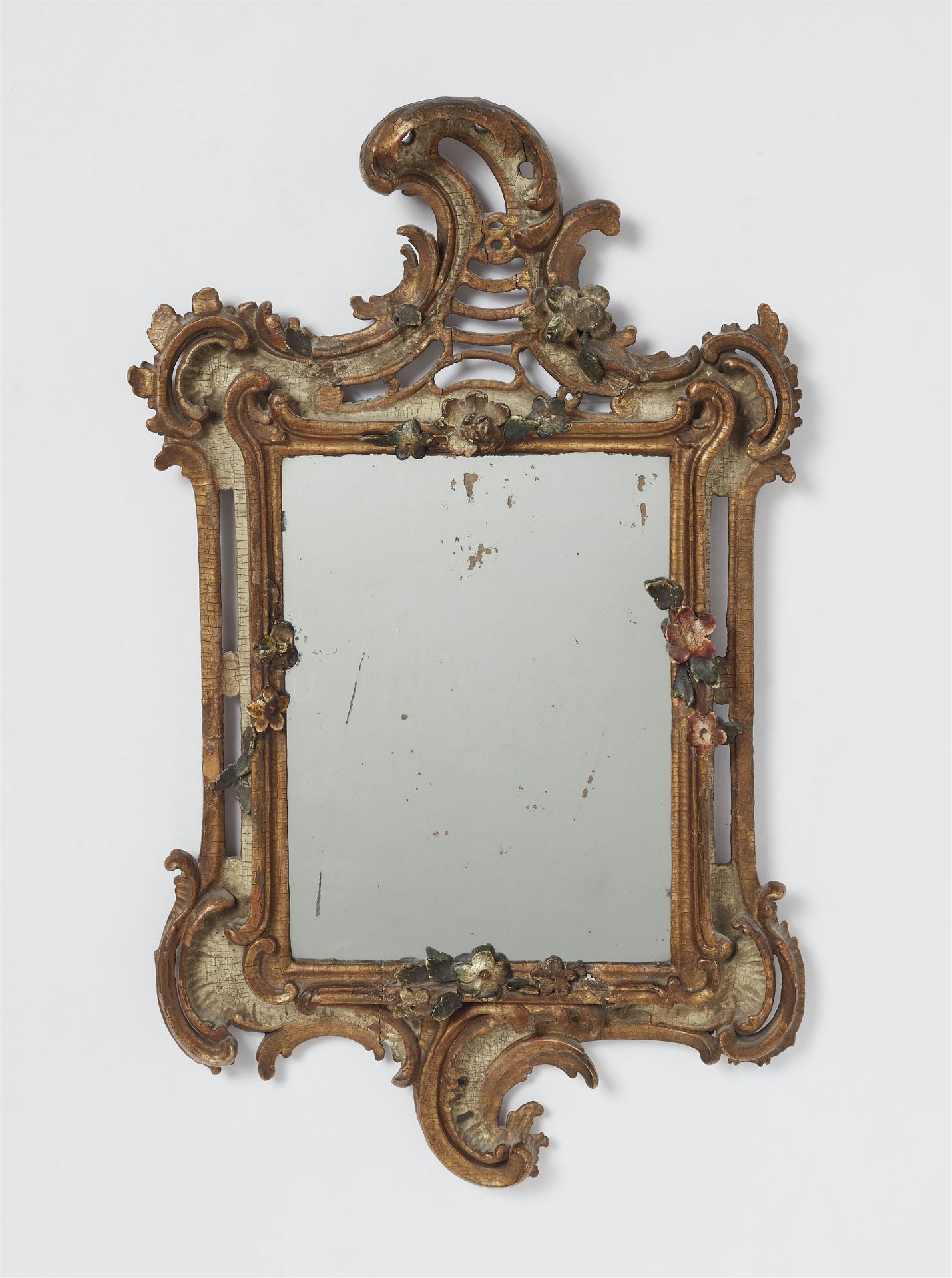 A South German Rococo giltwood mirror