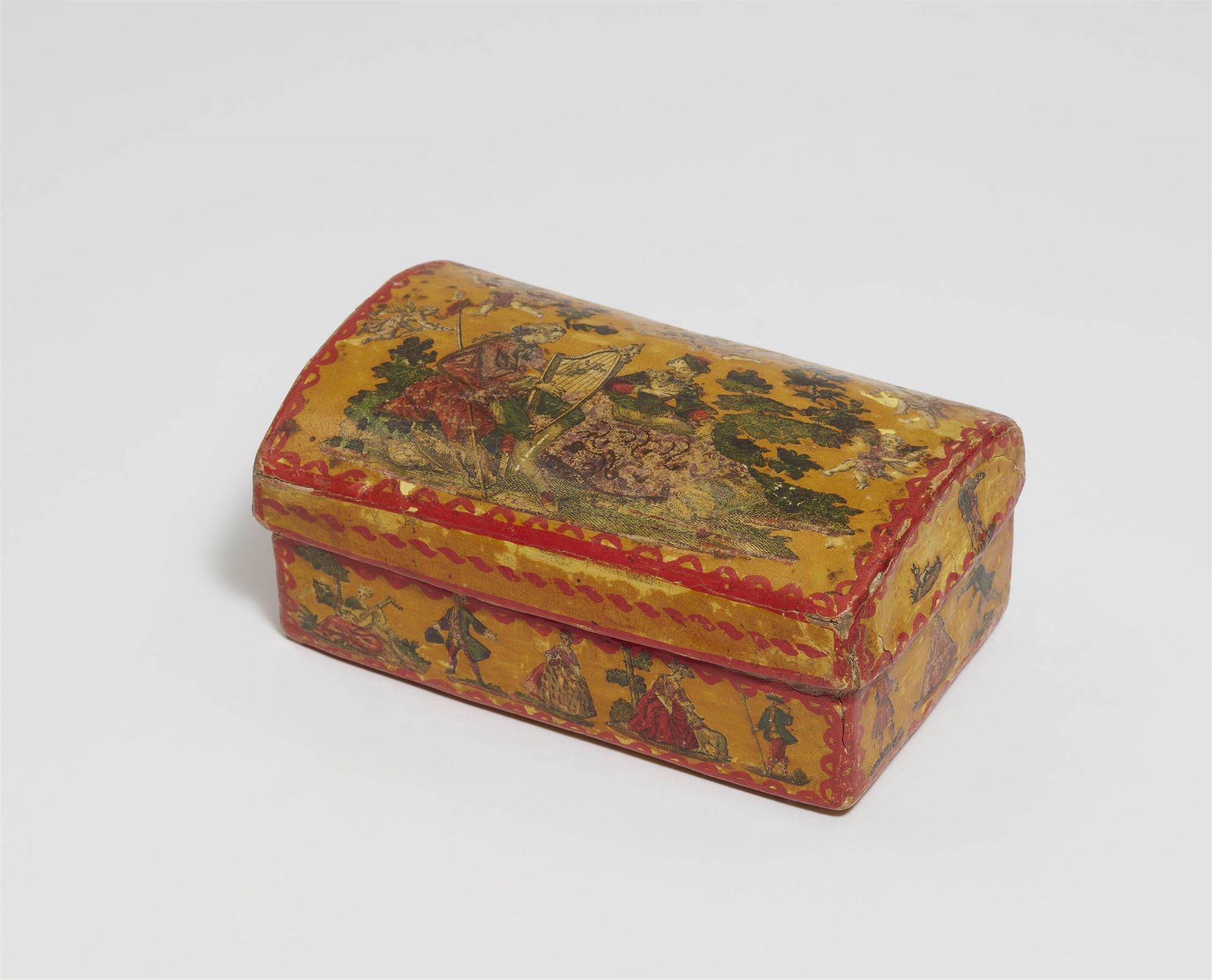 A small Italian papier maché box