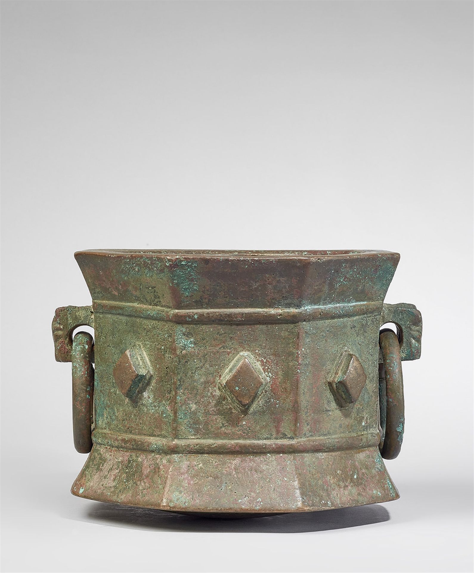 A mortar with zoomorphic handles