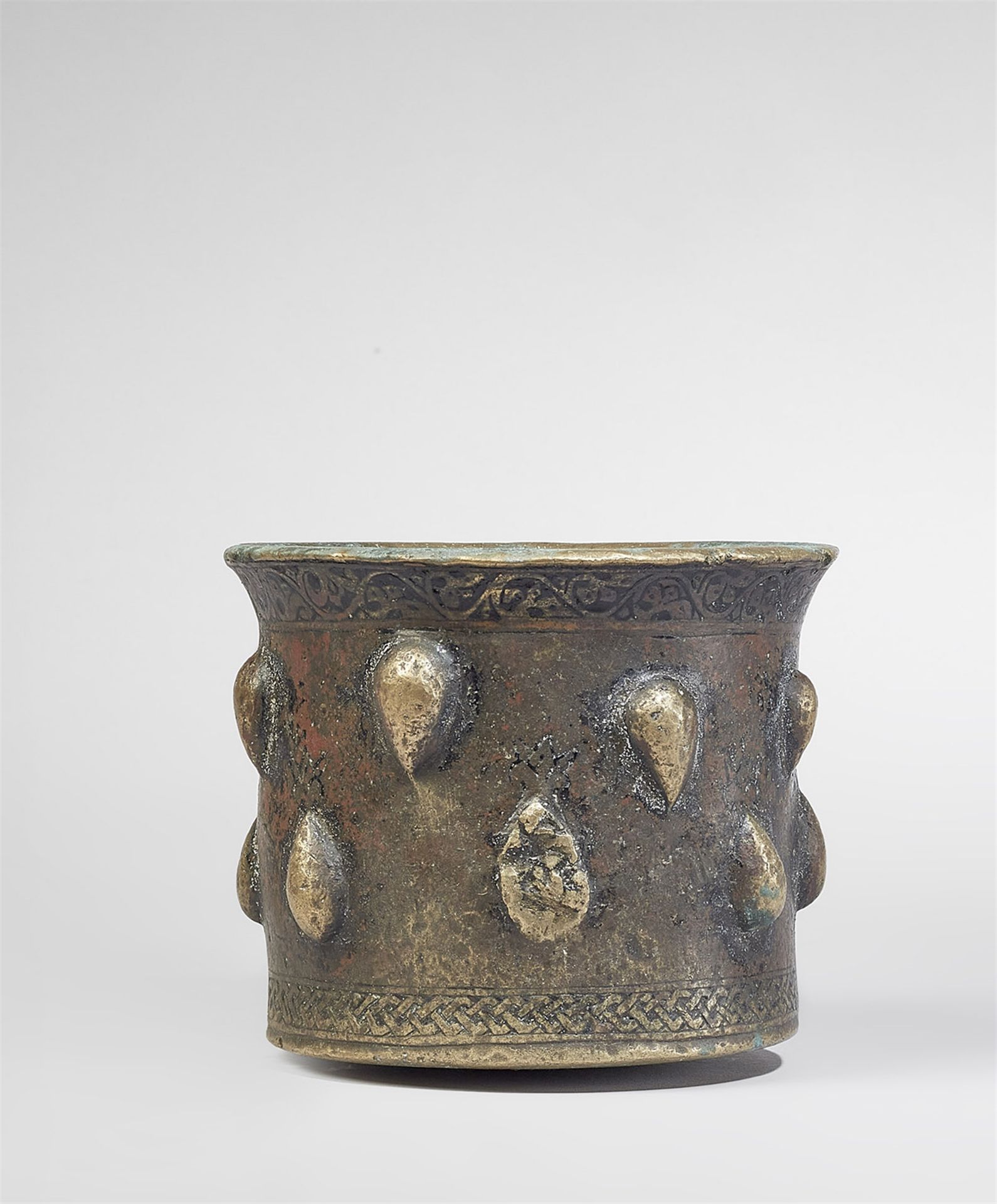 A mortar with lotus bud reliefs - Image 2 of 2