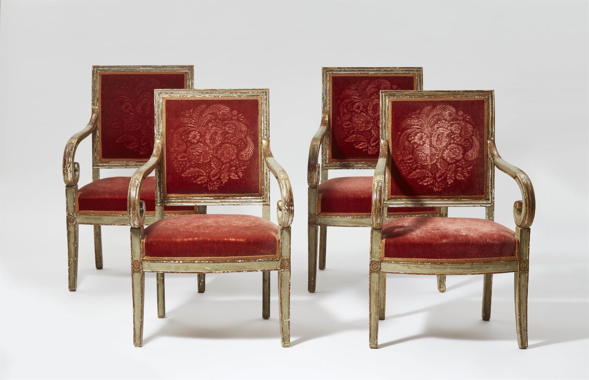 Four Neoclassical armchairs