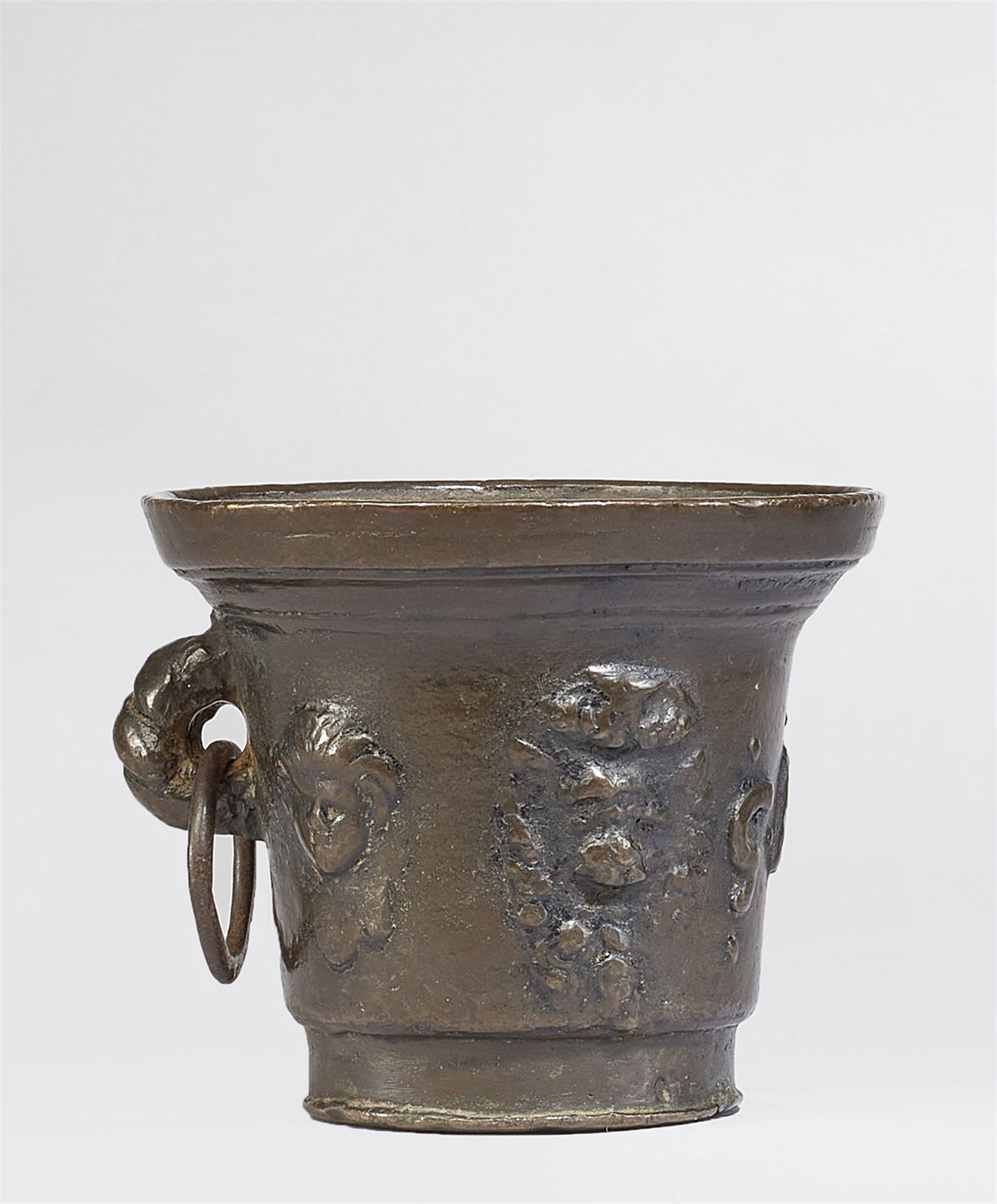 A Gothic single-handled mortar with mascarons - Image 3 of 4