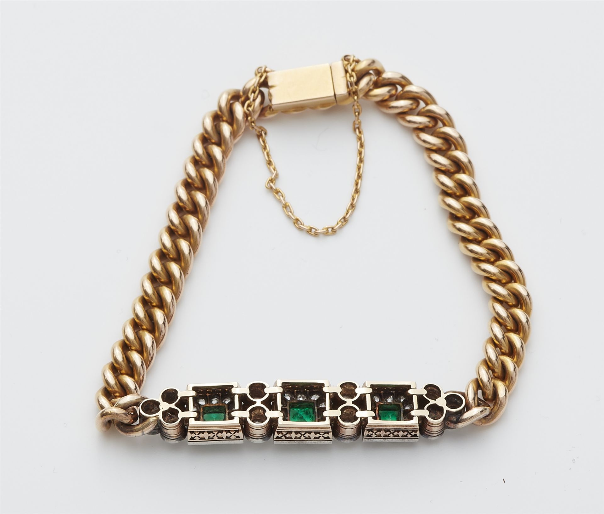 Belle Époque-Armband mit Smaragden - Bild 3 aus 3
