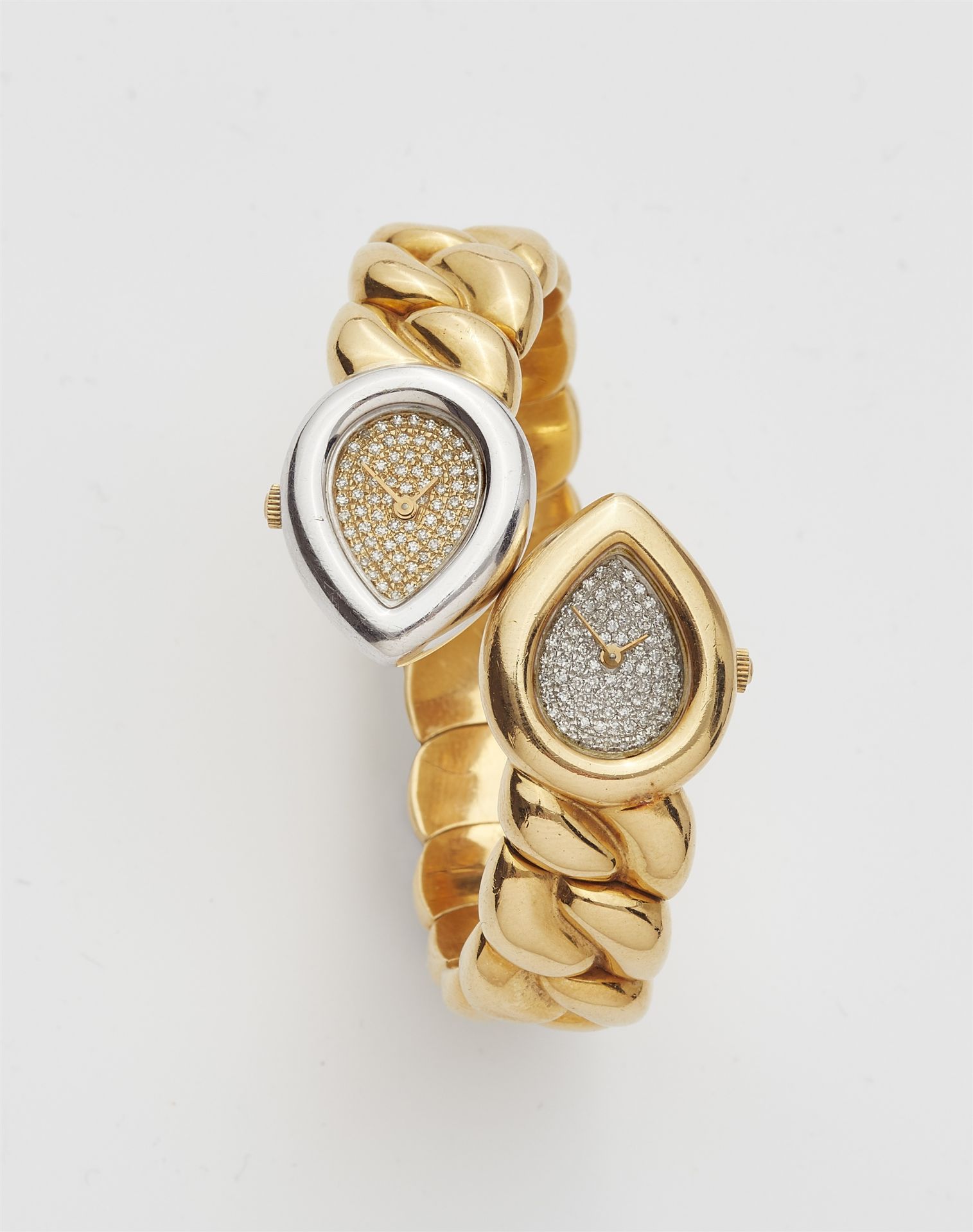 An 18k bicolour quartz ladies Adler jewellery watch "Toi & Moi".