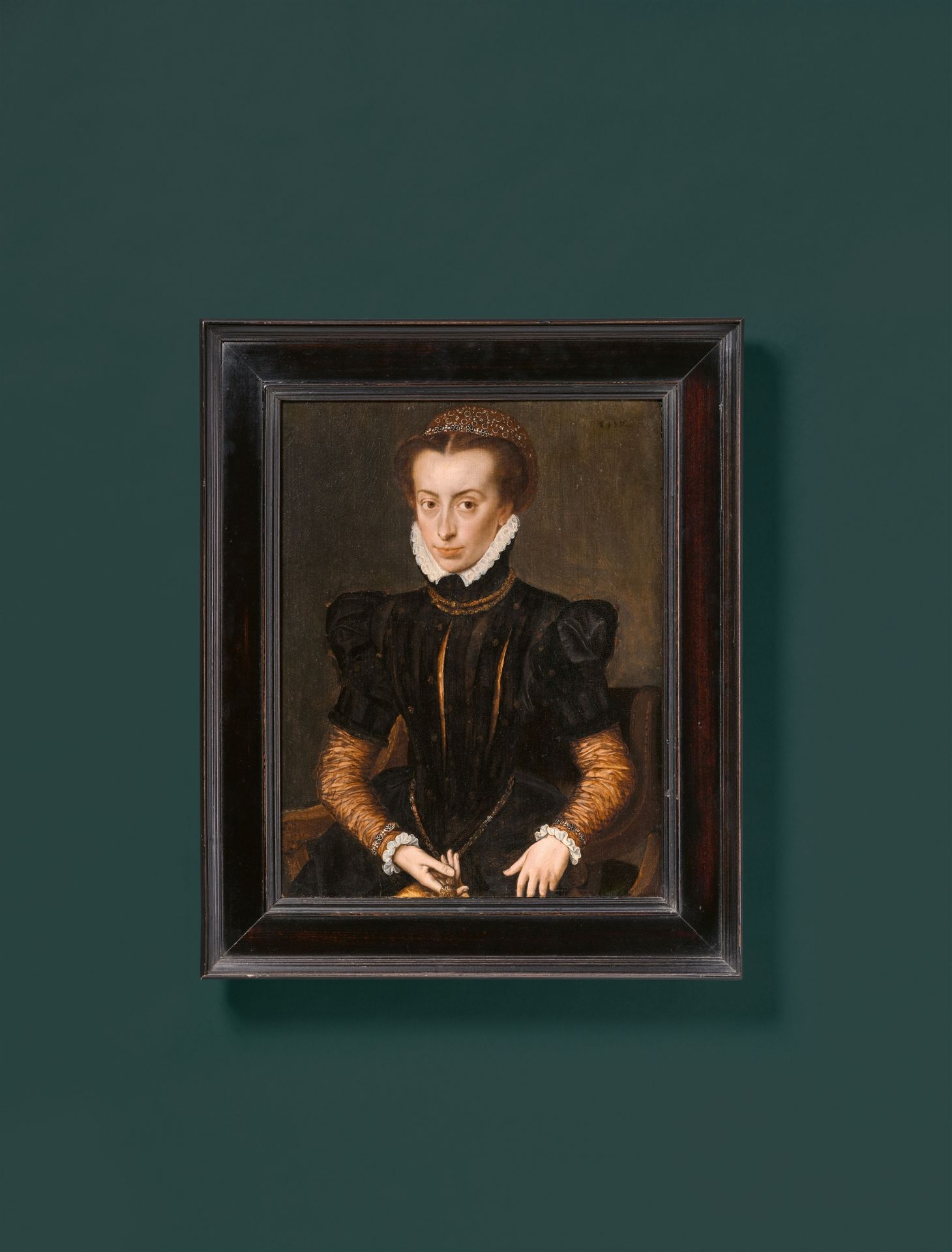 Französischer oder Flämischer Künstler, 1557, Portrait of a Lady - Image 2 of 2