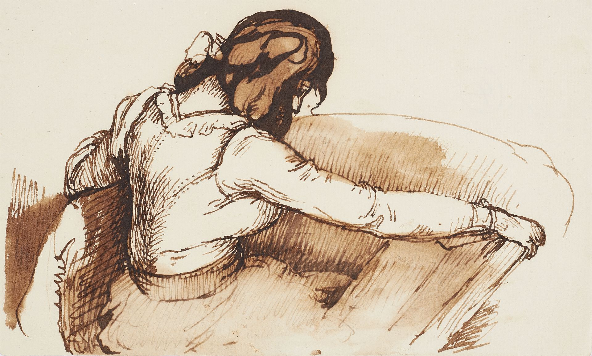 Johann Heinrich Wilhelm Tischbein, Sitzendes Mädchen mit aufgeschlagenem Buch