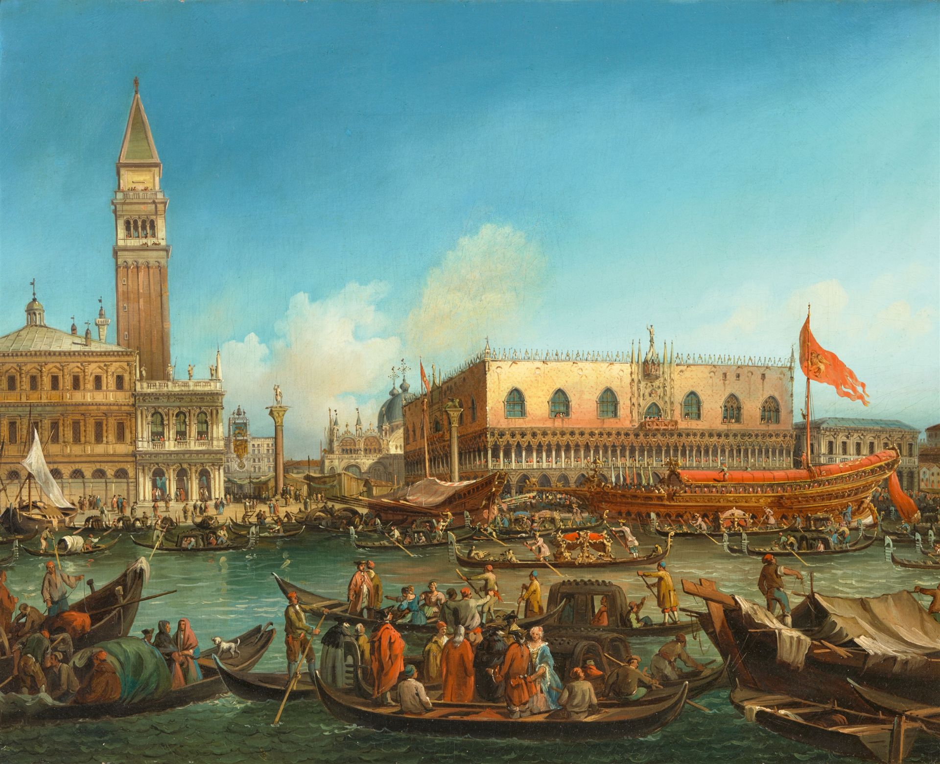 Carlo Grubacs, Der Bucintoro am Molo von Venedig