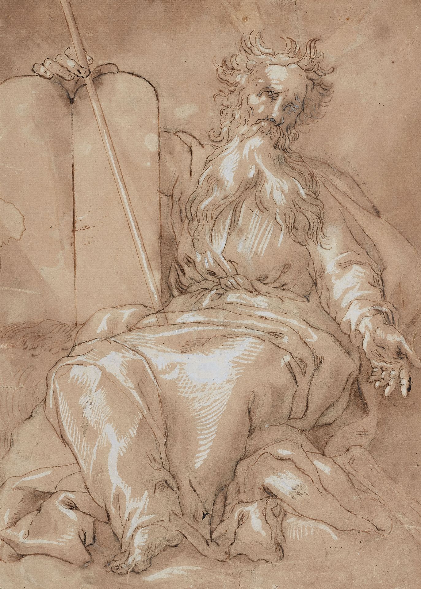 Abraham Bloemaert, zugeschrieben, Moses mit den Gesetzestafeln