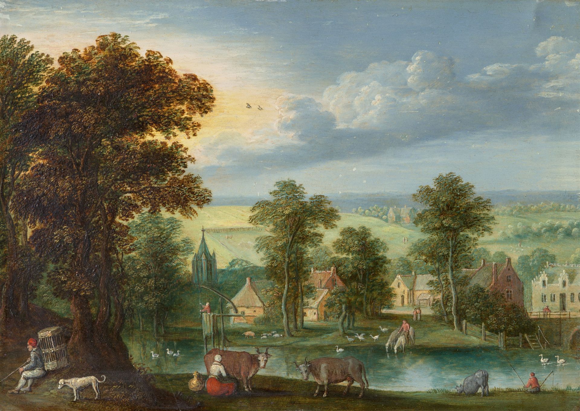 Marten Ryckaert, Pastoral River Landscape