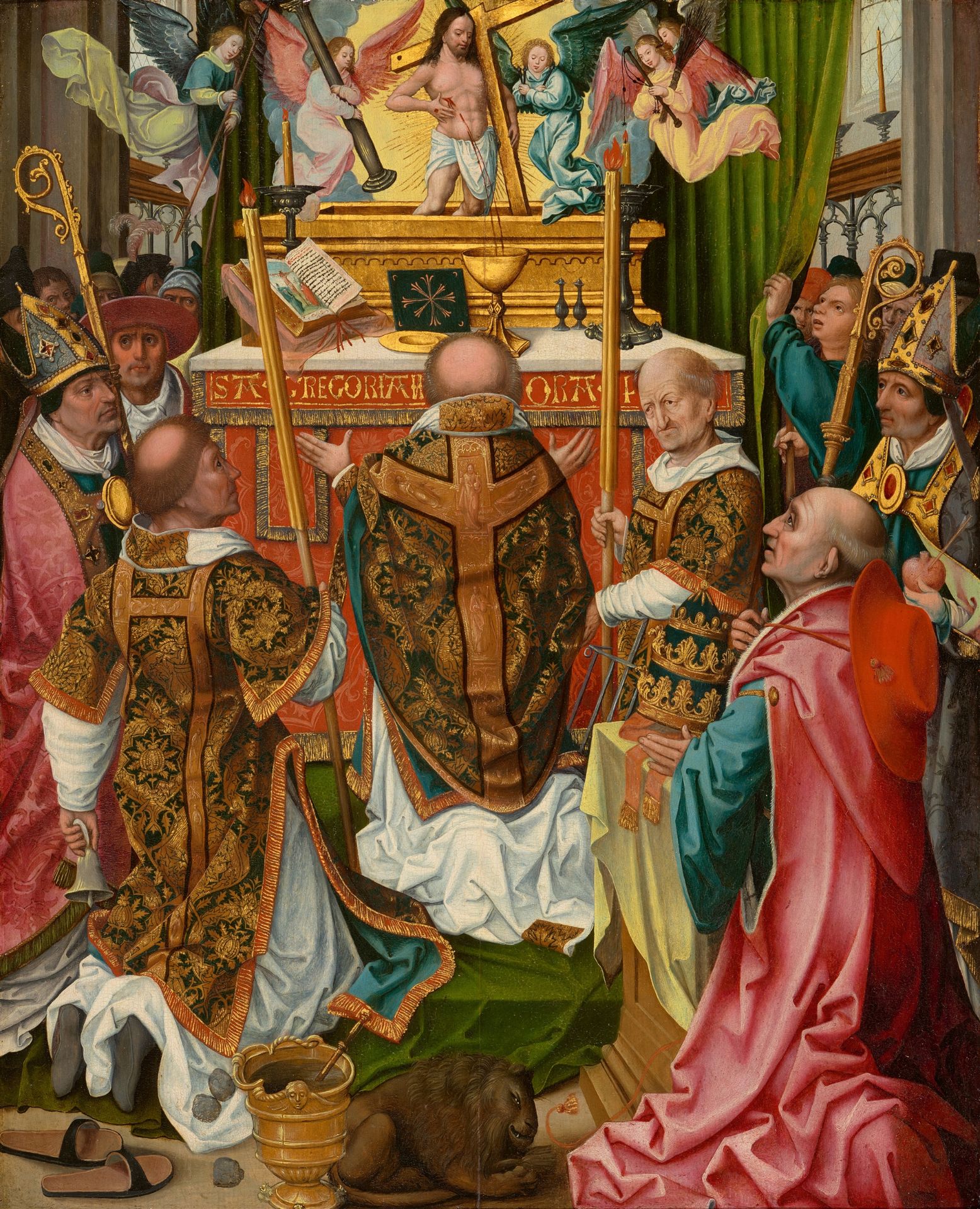 Südniederländischer Meister (Brüssel?) um 1500, Die Messe des Heiligen Gregor