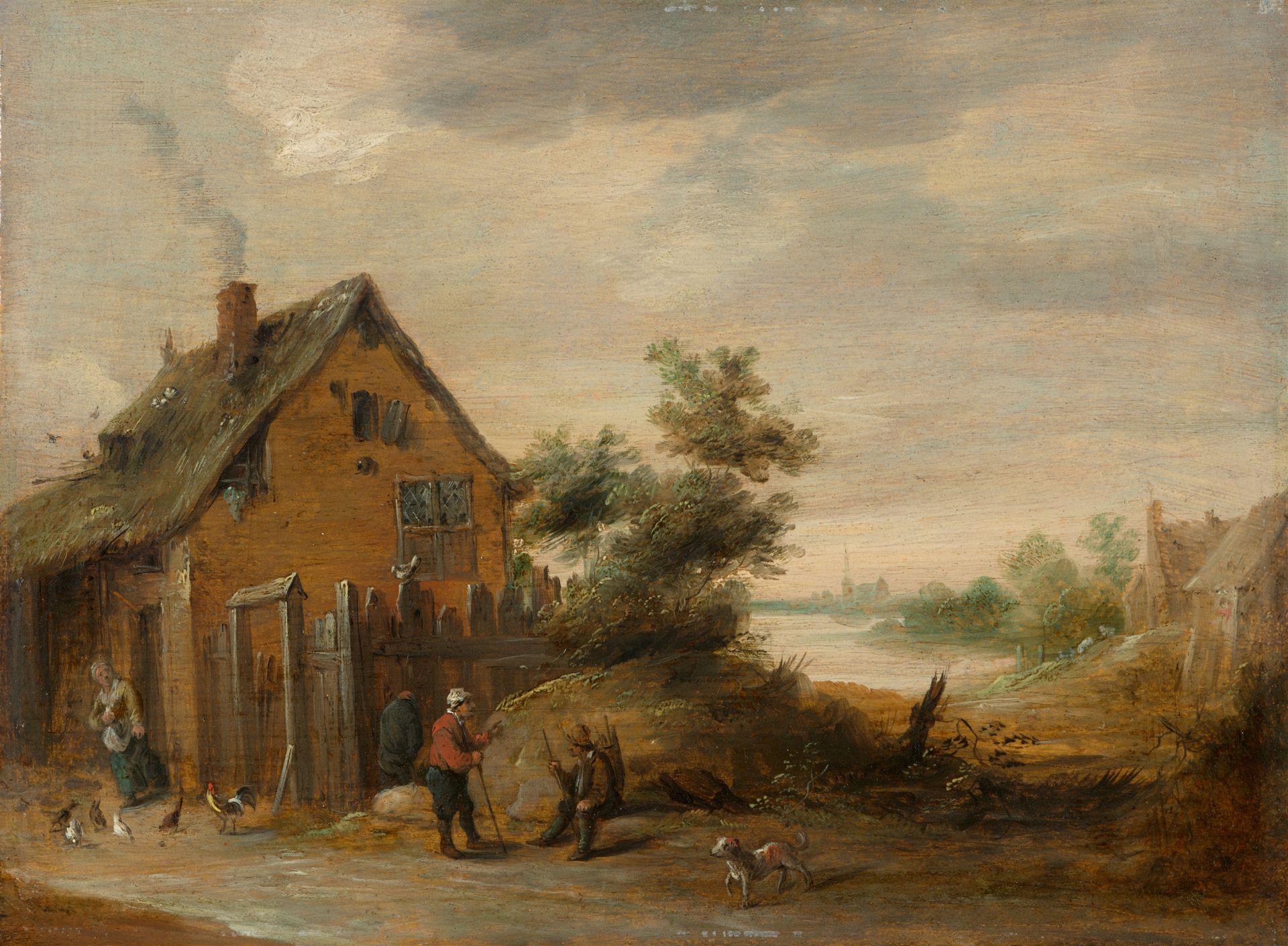 Thomas van Apshoven, Figuren vor einem Bauernhaus