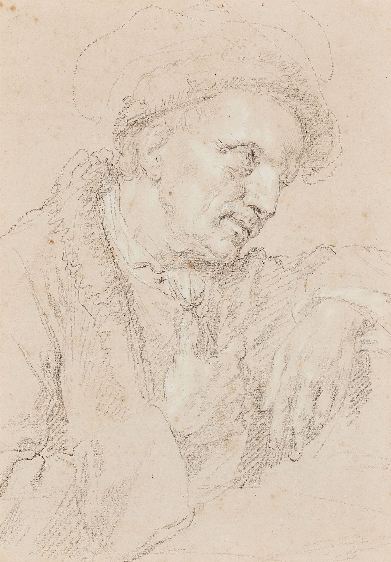 Jean-Baptiste Greuze, zugeschrieben, Portrait eines Mannes