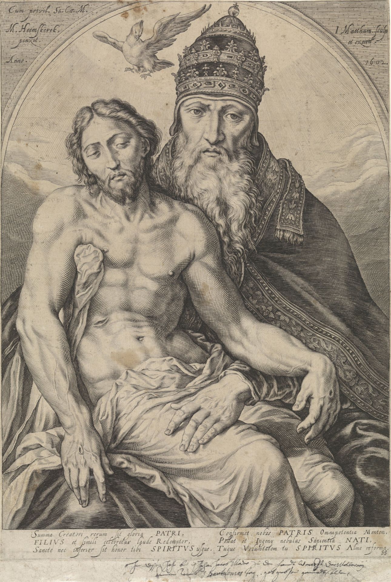 Maarten van Heemskerck, The Holy Trinity - Image 2 of 4