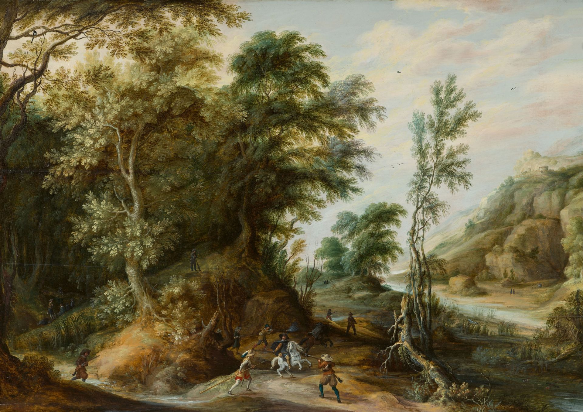 Alexander Keirincx, Große Landschaft mit Überfall