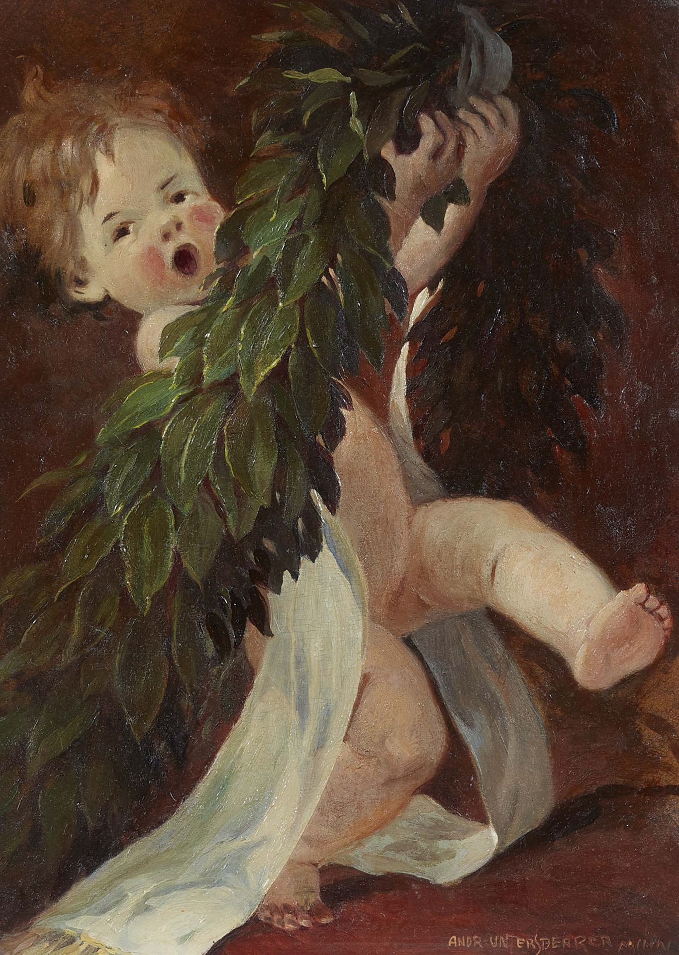 Andreas Untersberger, Putto mit Lorbeergirlande