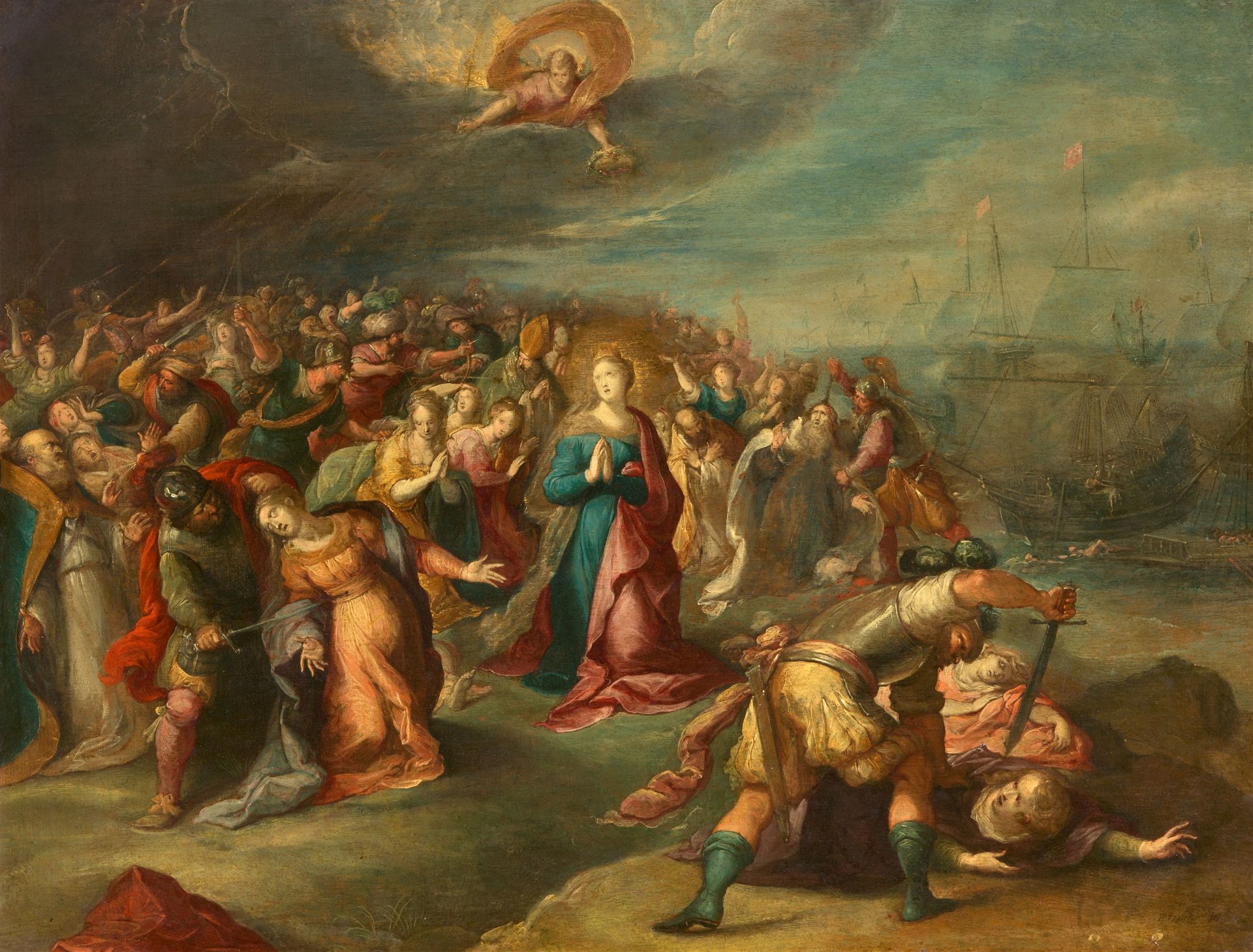 Frans Francken the Younger, attributed to, The Martyrdom of Saint Ursula