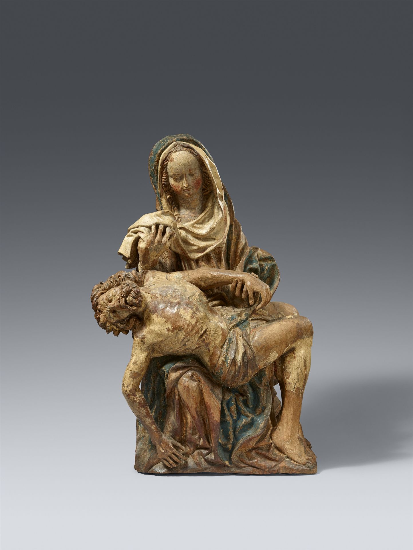 Mittelrhein Mitte 15. Jahrhundert, Pietà aus dem Besitz des Prinzen Johann Georg von Sachsen