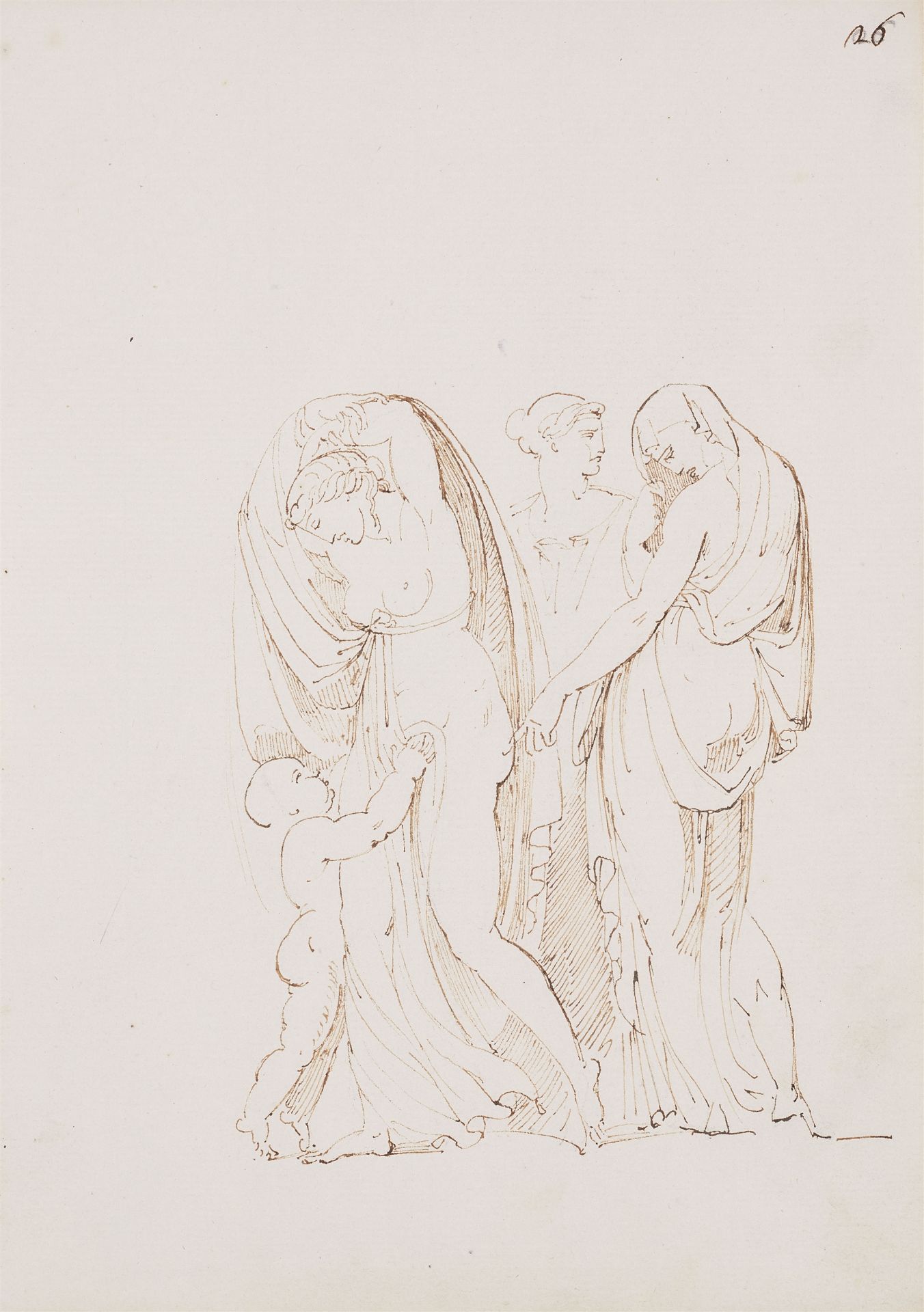 Johann Heinrich Wilhelm Tischbein, Three Grieving women with Child