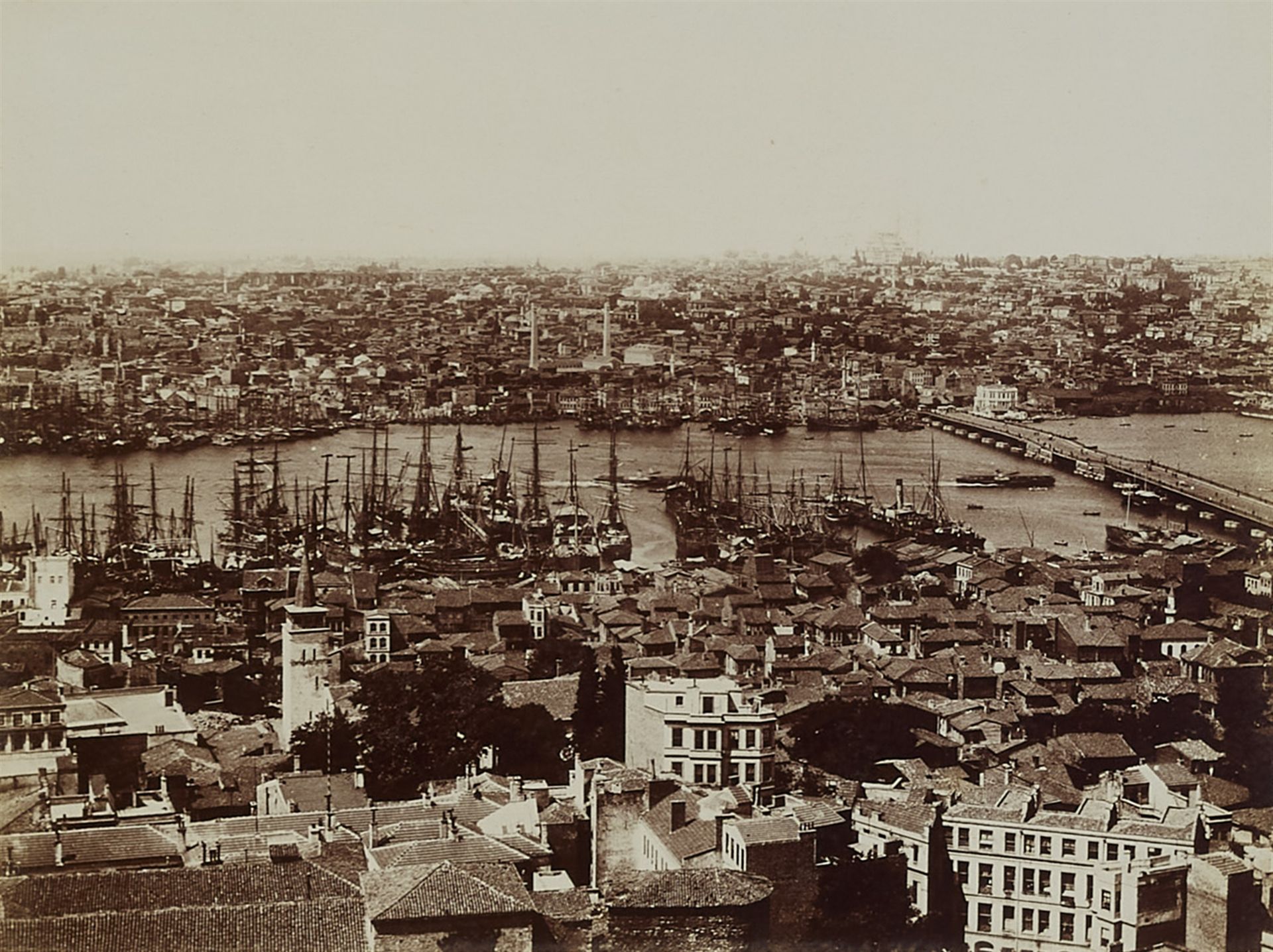 Jean Pascal Sébah, Panorama von Konstantinopel aufgenommen vom Galata-Turm - Bild 7 aus 9