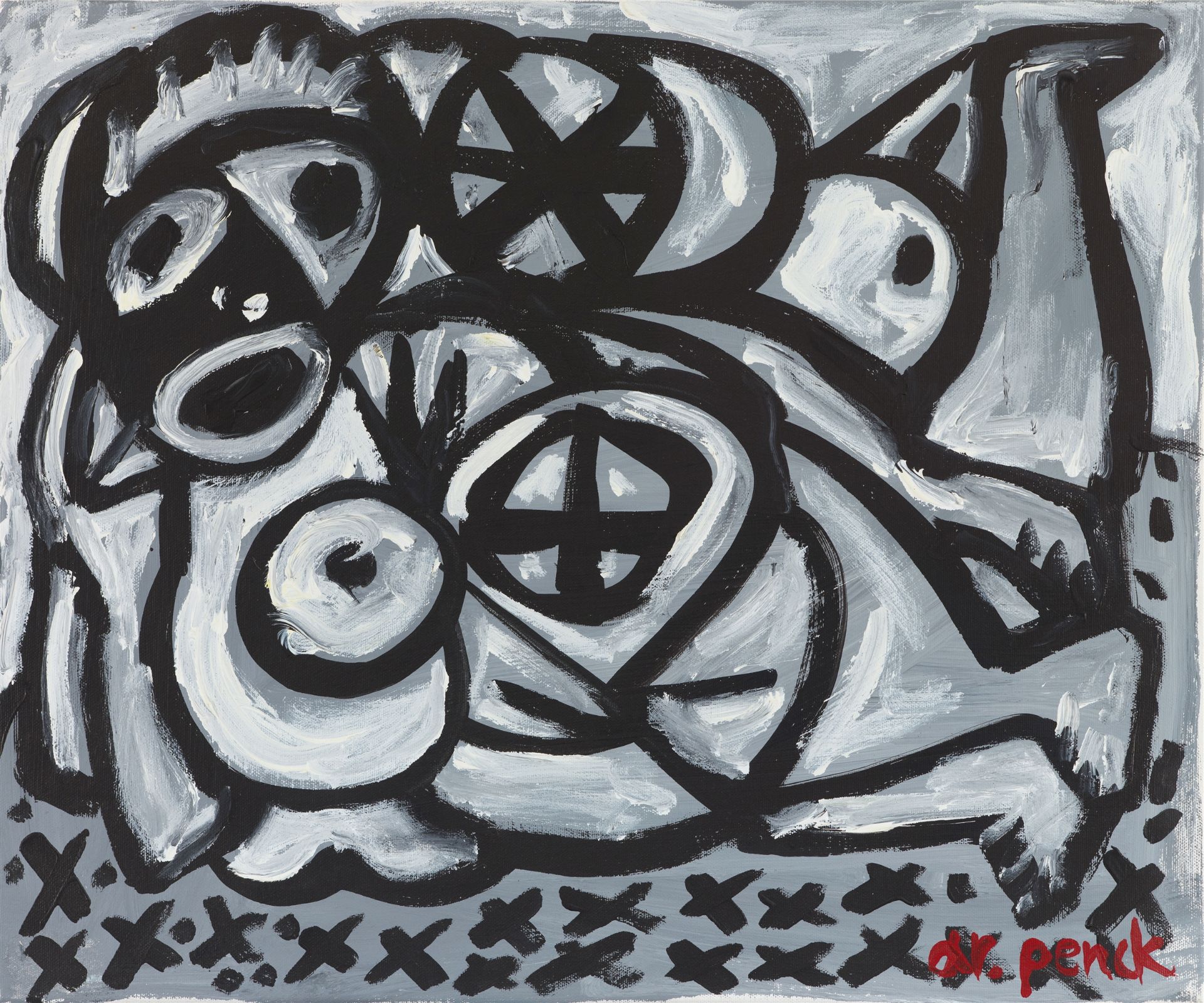 A.R. Penck, Ohne Titel (Hommage a Picasso)