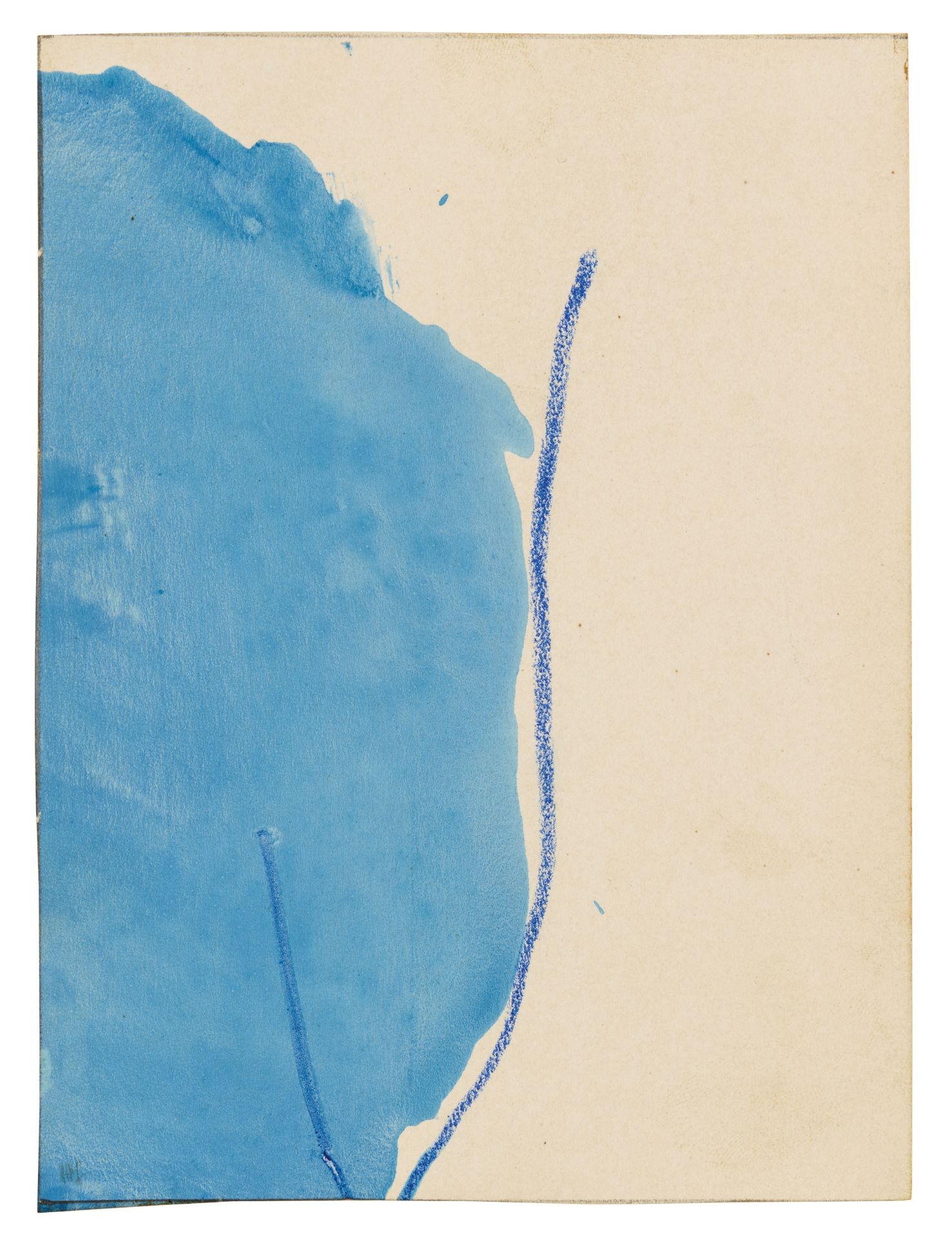 Helen Frankenthaler, Untitled (Original cover for "The Blue Stairs", a book of poetry by Barbara Gue