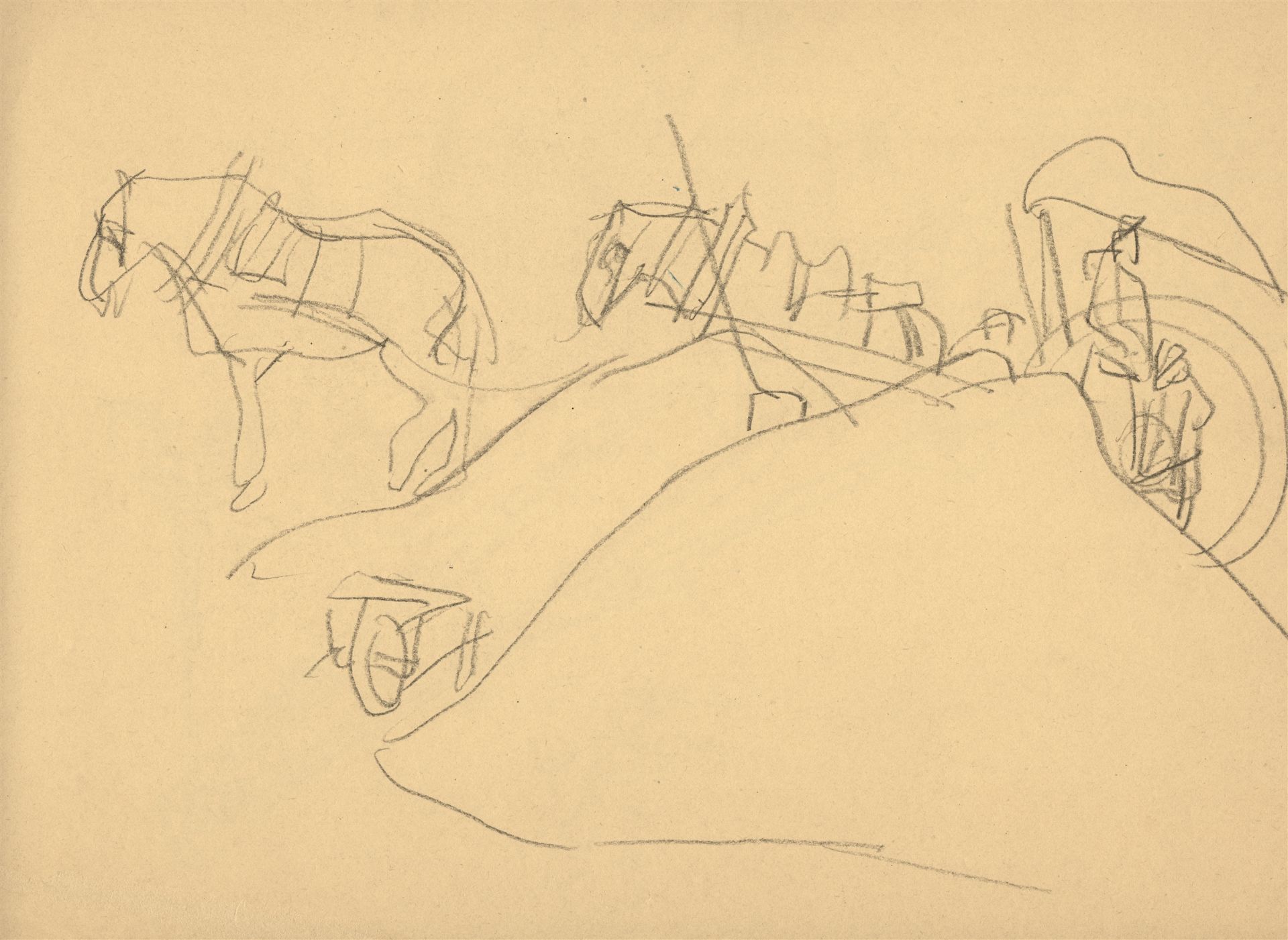 Lyonel Feininger, 4 doble-sided sketches for 'An der Seine, Paris' - Image 8 of 8