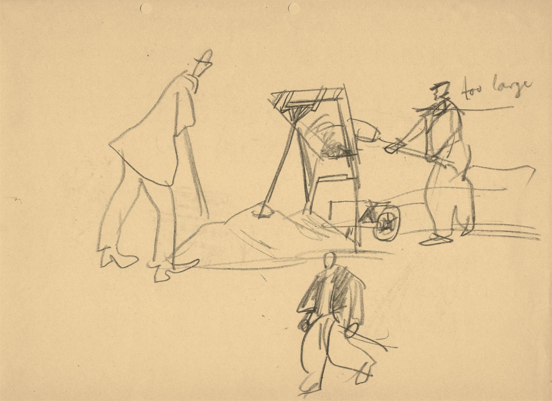 Lyonel Feininger, 4 doble-sided sketches for 'An der Seine, Paris' - Image 2 of 8