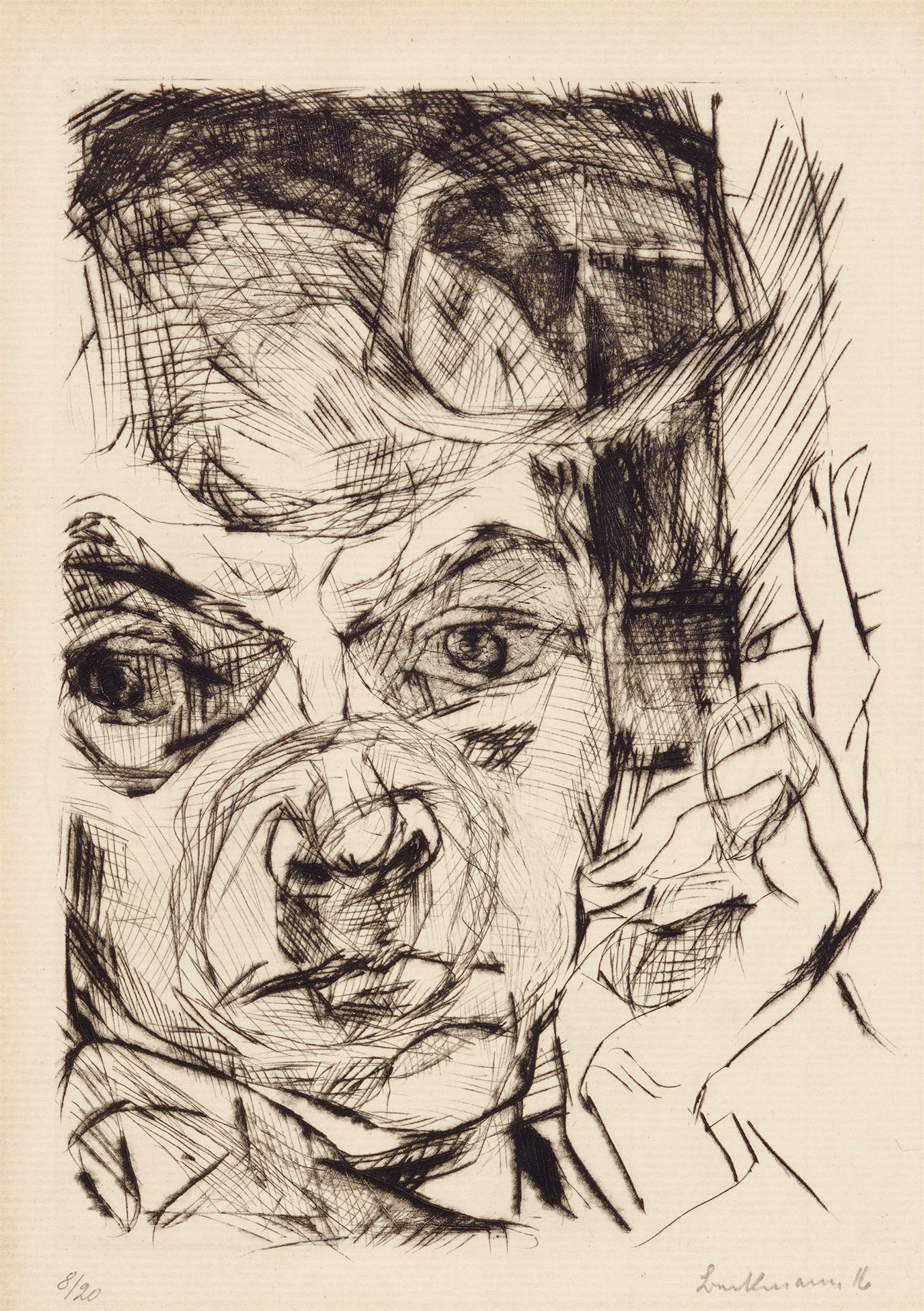 Max Beckmann, Der Raucher (Selbstbildnis)