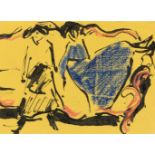 Ernst Ludwig Kirchner, Ohne Titel (Zwei Mädchen auf dem Sofa)