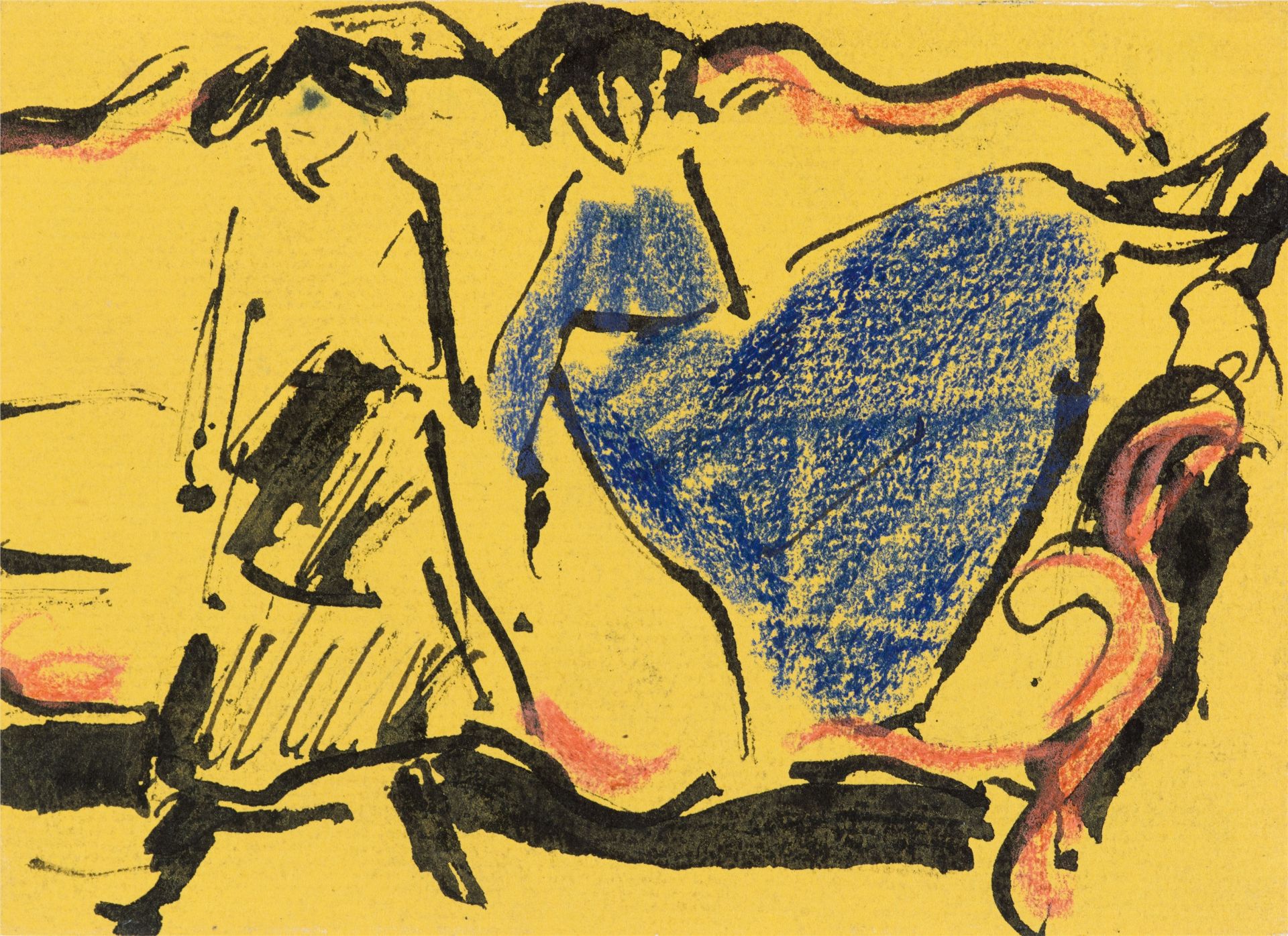 Ernst Ludwig Kirchner, Untitled ((Zwei Mädchen auf dem Sofa)