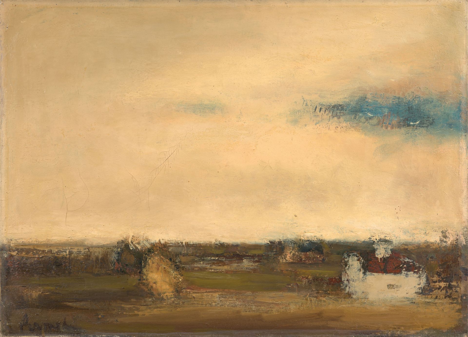 Constant Permeke, Landschaft mit weißem Haus