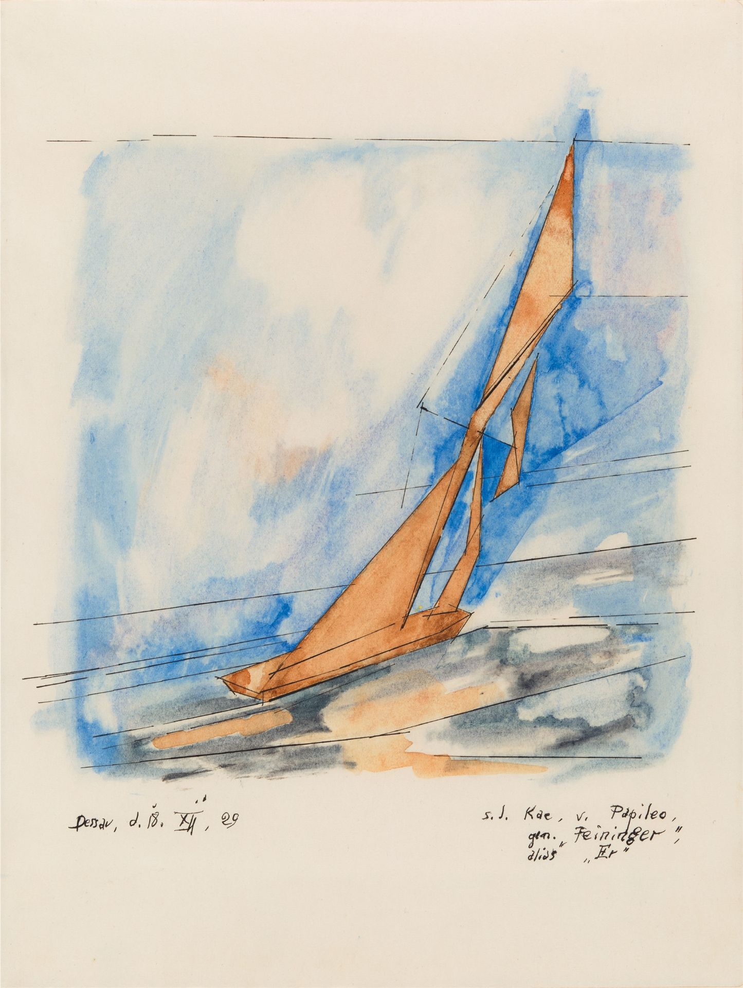 Lyonel Feininger, Sailing Boat