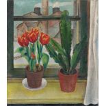 Ernst Weiers, Stillleben (Tulpen und Kaktus)