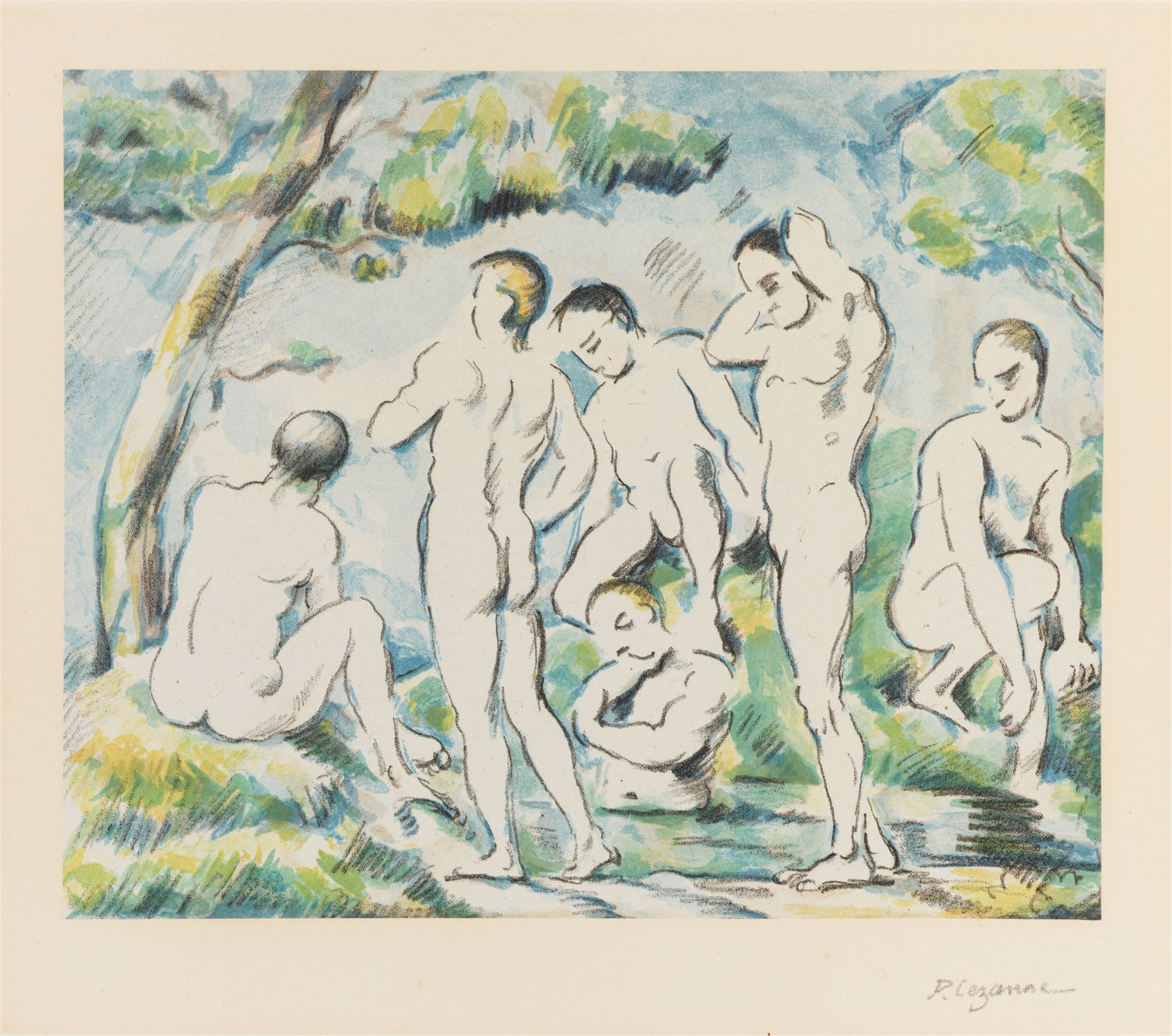 Paul Cézanne, Les Baigneurs (petite planche)