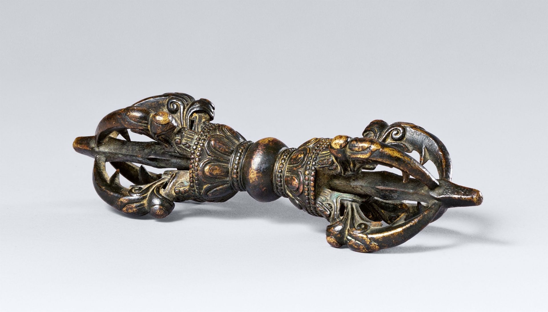 A Sinotibetan bronze vajra. Ming dynasty (1368–1644)