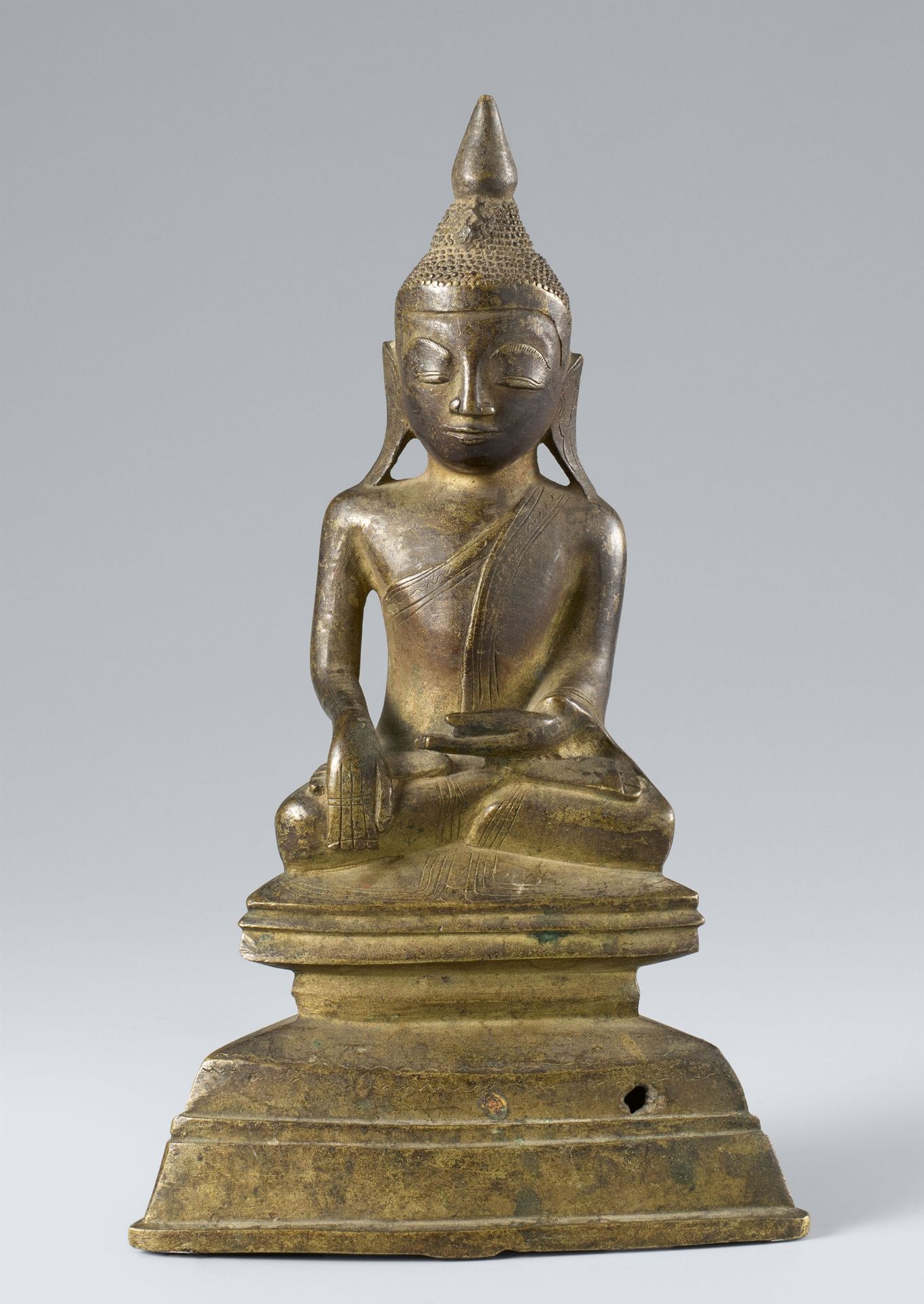 A Shan bronze figure of Buddha Shakyamuni. Burma. 19th century