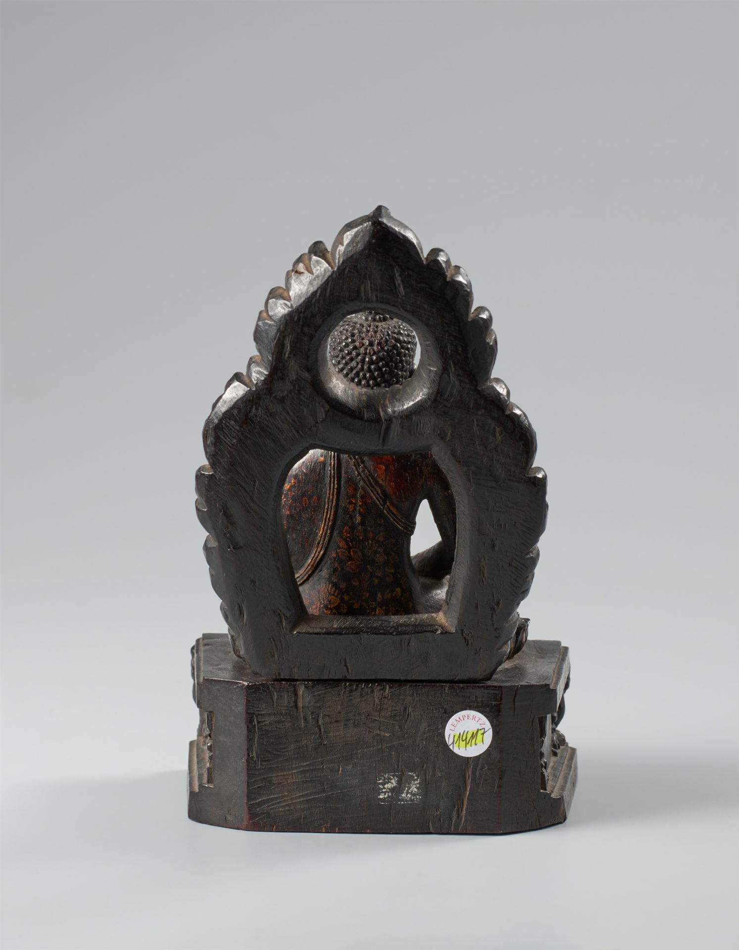 A wood figure of Buddha Amithaba. Tibet. 18th/19th century - Image 2 of 2