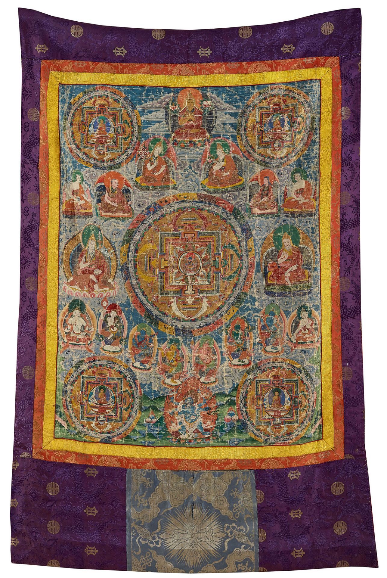 A thangka of Vajradhara mandala. 19th century