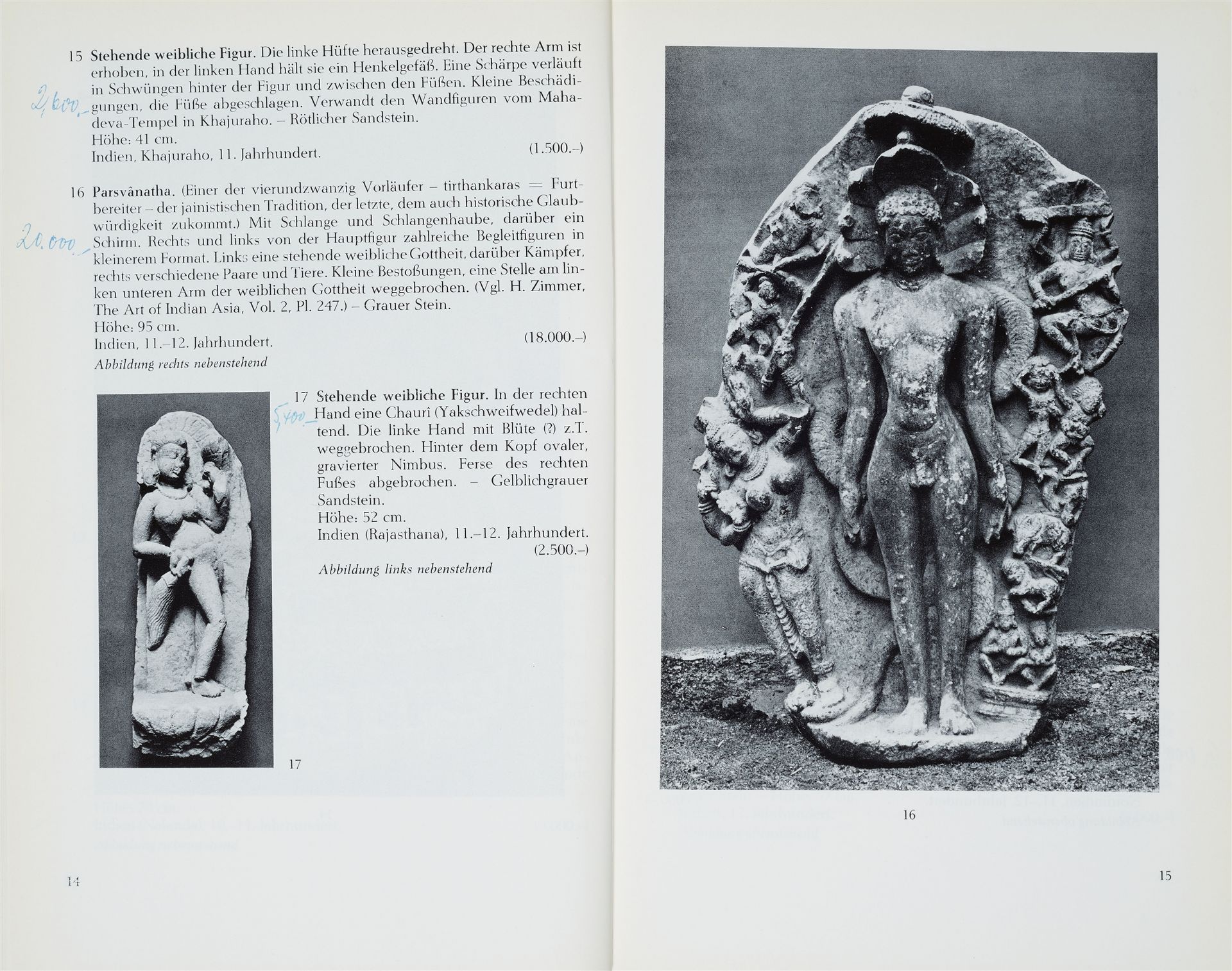 Große Stele des Parshvanatha. Stein. Indien, wohl Madhya Pradesh. 9./10. Jh. - Bild 5 aus 6