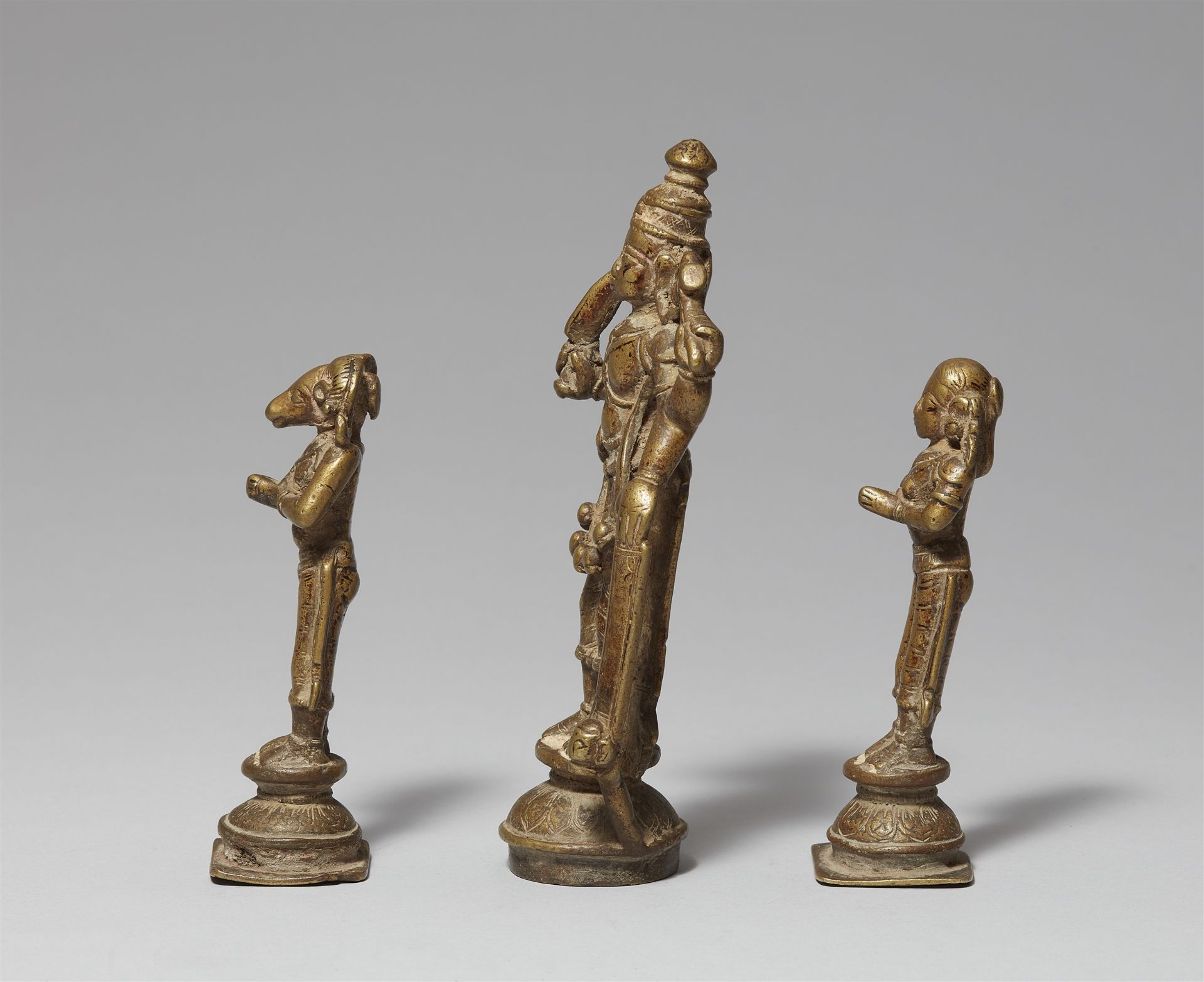 An Indian copper alloy figure group of Virabhadra. Maharashtra/Karnataka. 19th century - Image 2 of 5