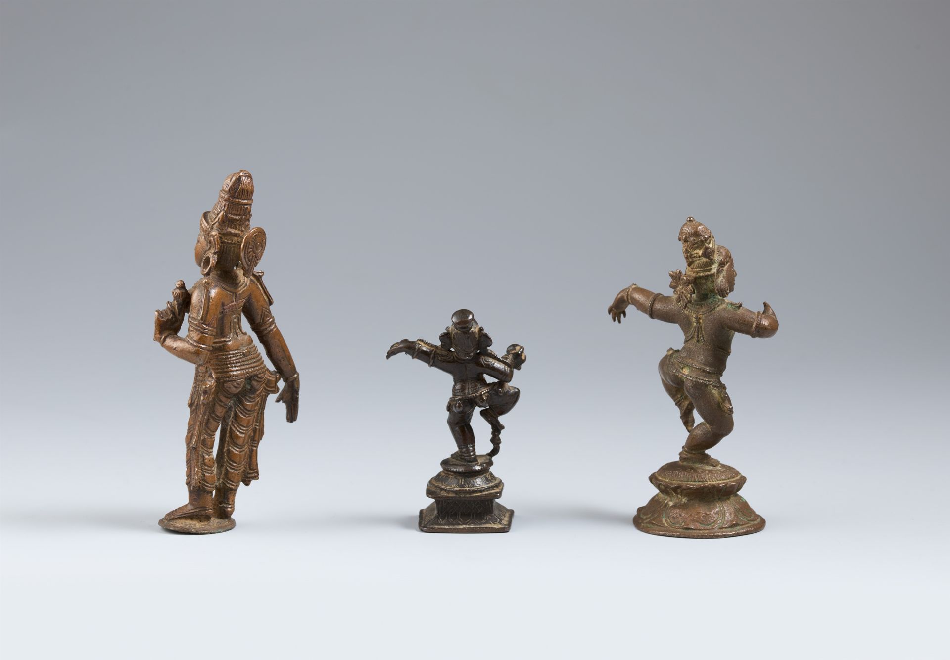 Three Southern India copper alloy bronze figures. 15th/19th century - Image 2 of 2