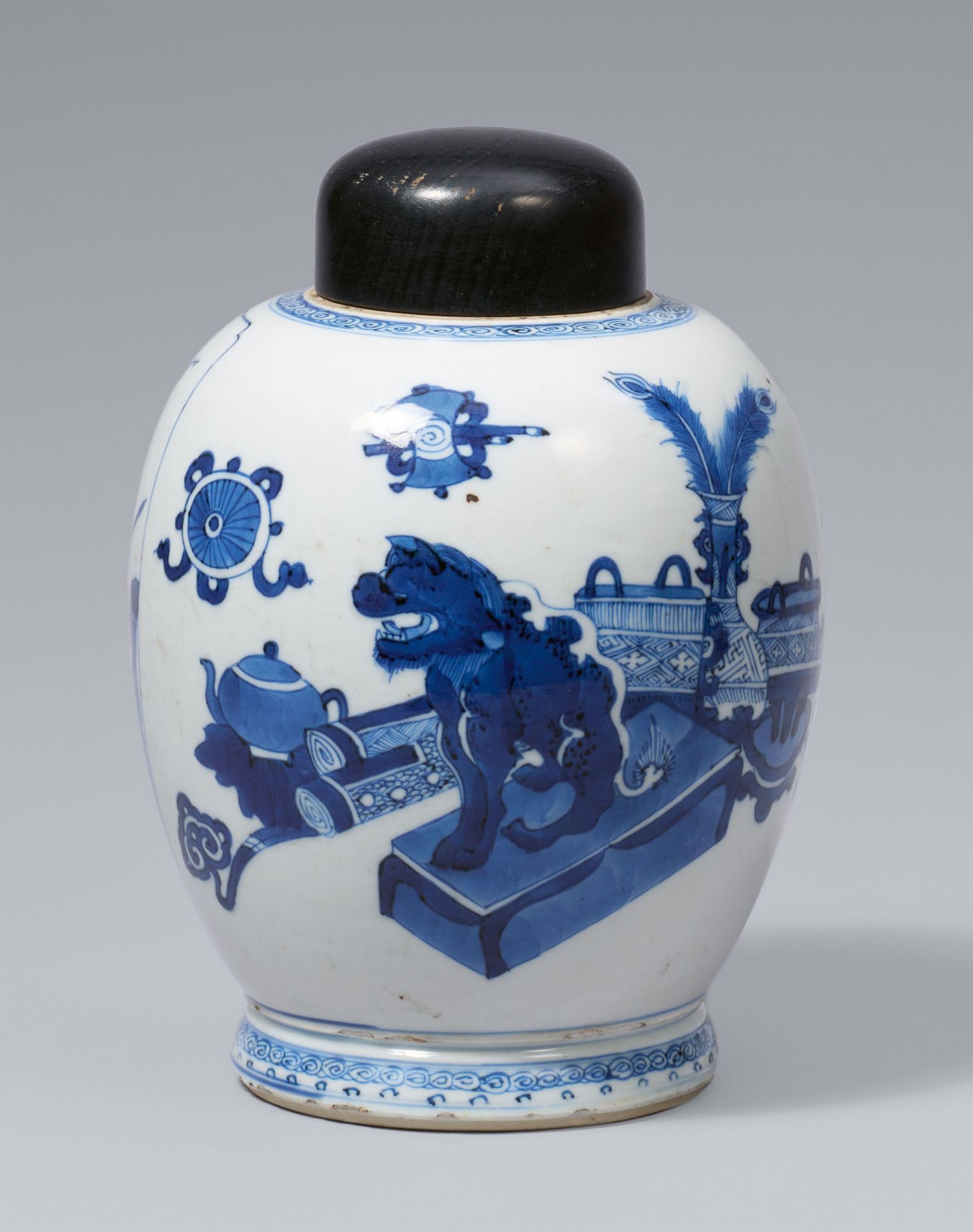 Blau-weißer Ingwertopf (Teedose). Kangxi-Periode (1662–1722) - Bild 2 aus 2