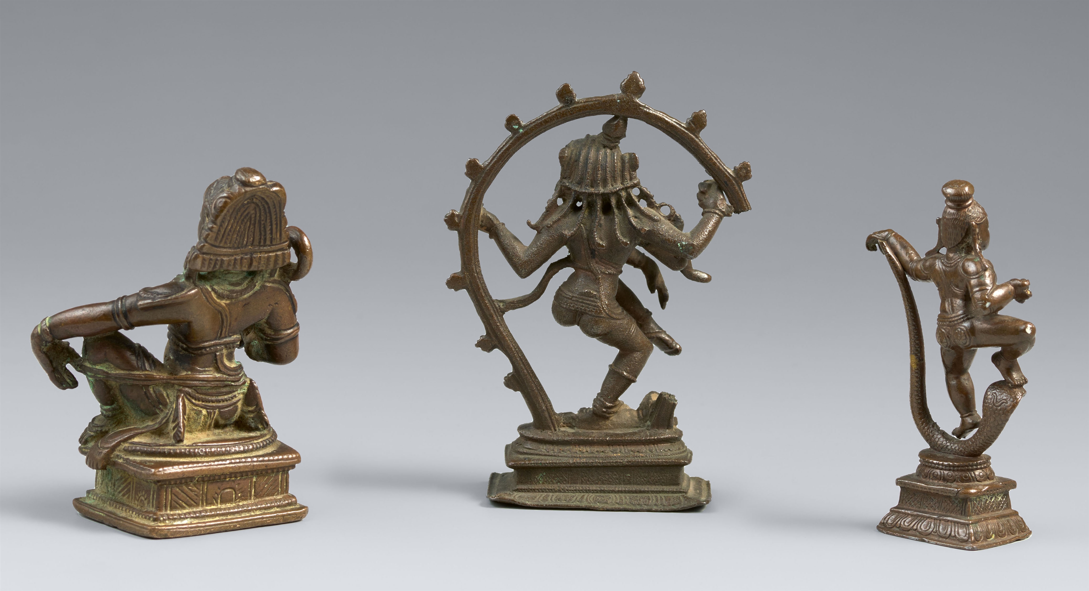Three Southern India copper alloy figures of deities. 17th/19th century - Image 2 of 2