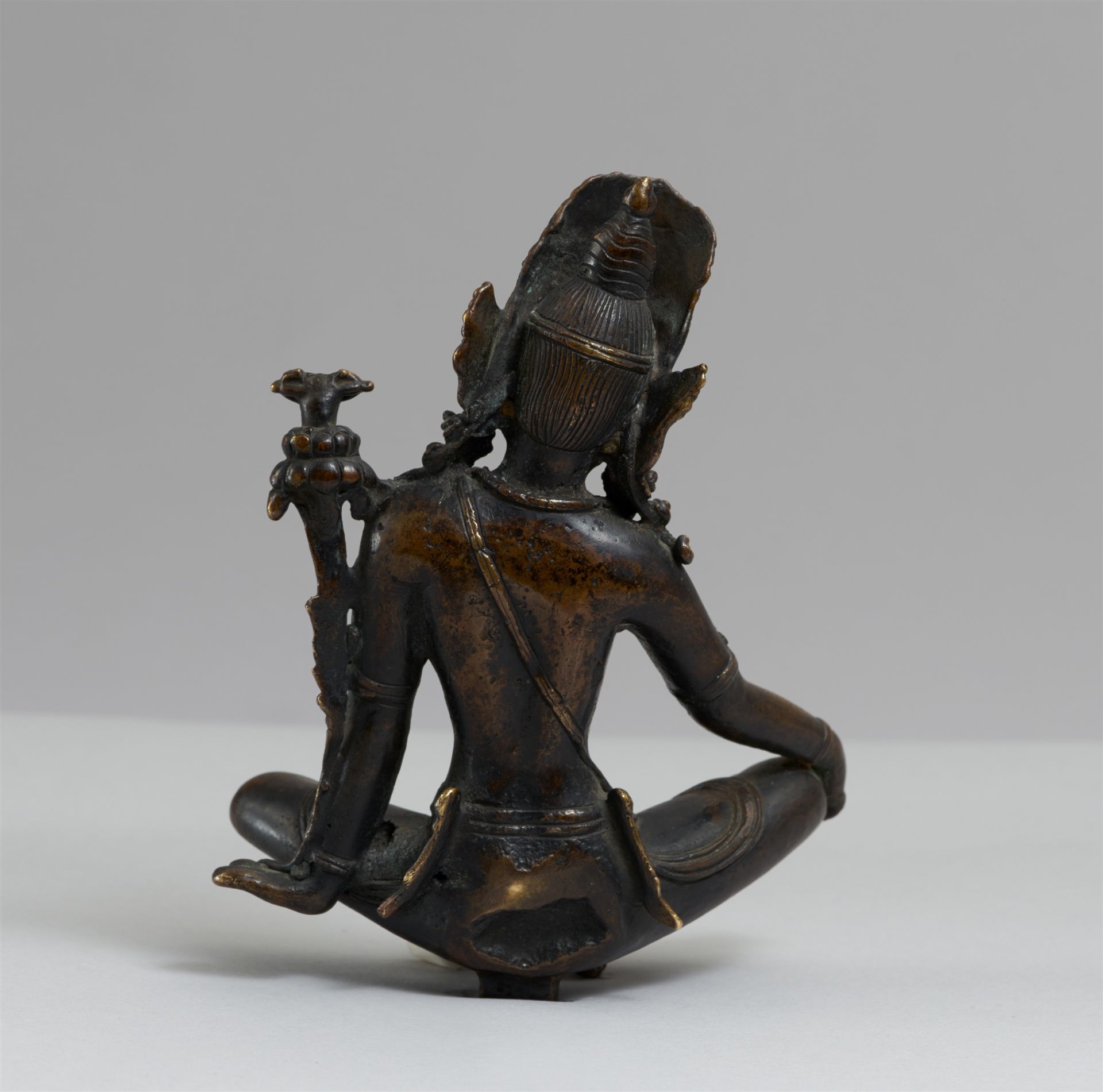 A copper figure of Indra. Nepal. 13th/14th century - Image 2 of 2