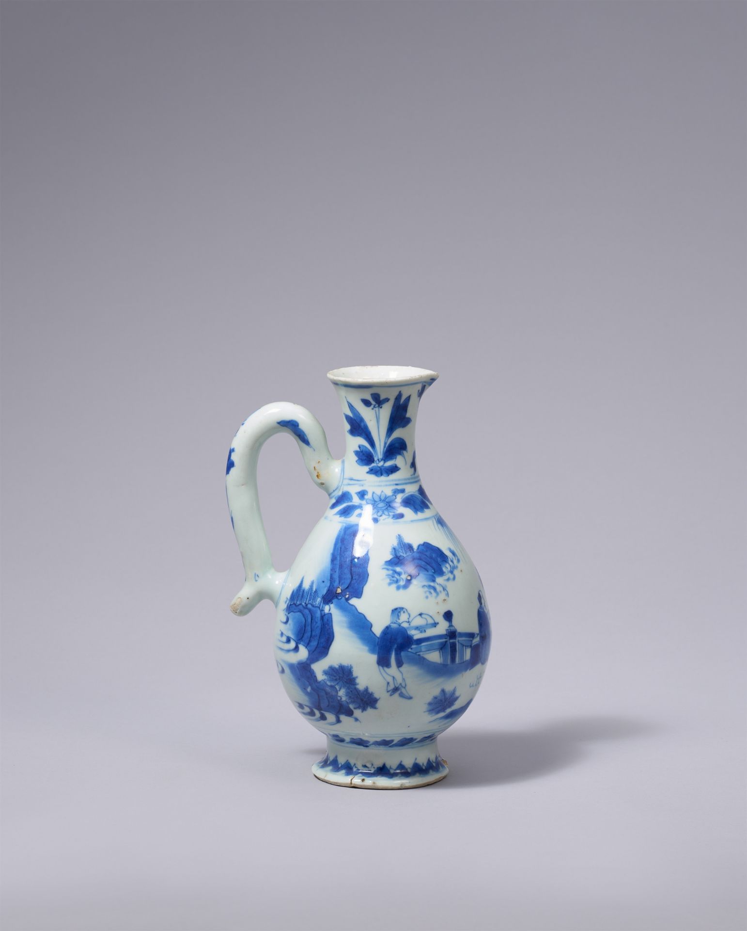 Blau-weiße Henkelkanne. Chongzhen Periode (1627–1644) - Bild 2 aus 3