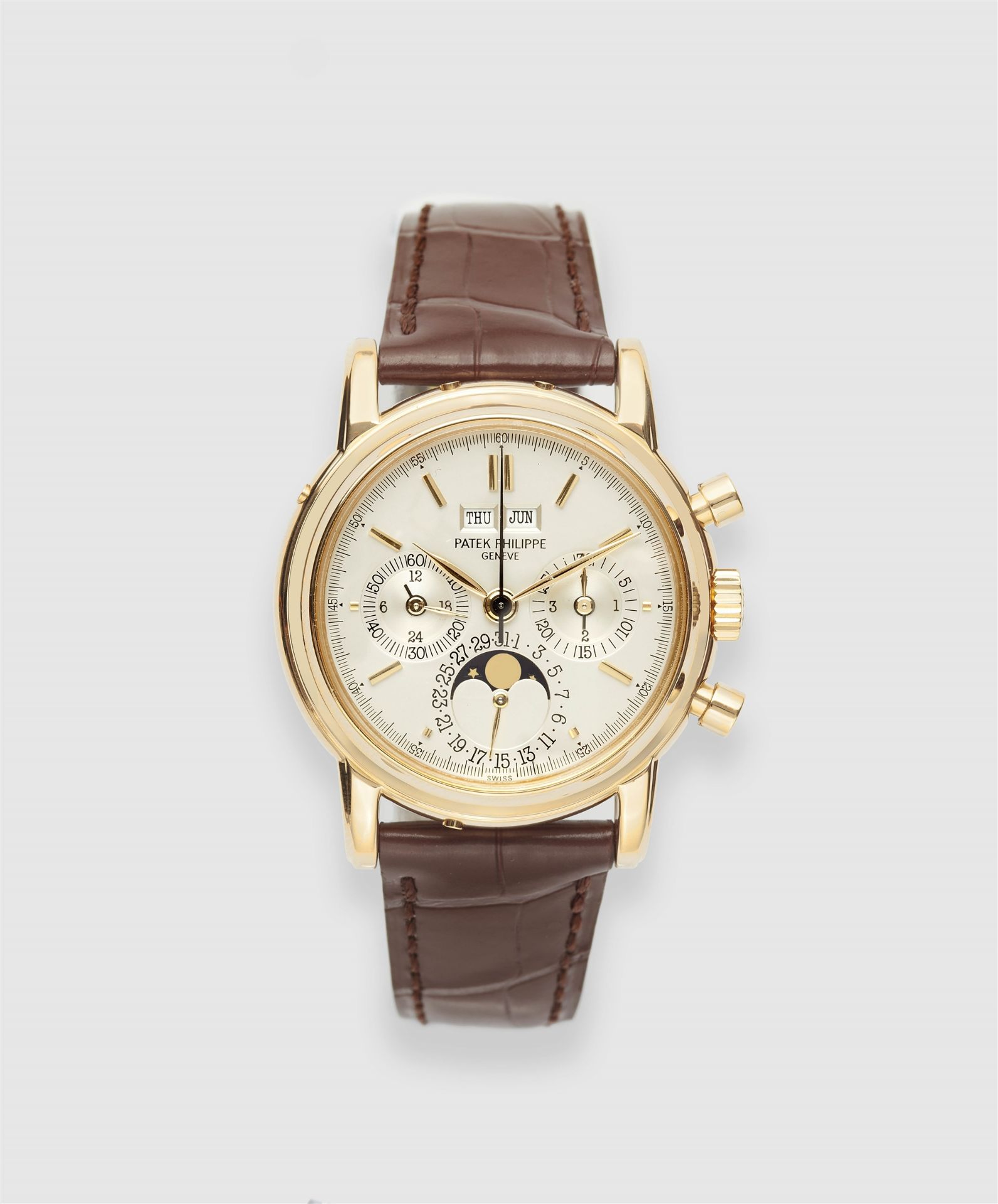 An extremely rare 18k Patek Philippe ref. 3971 gentelman's wristwatch.