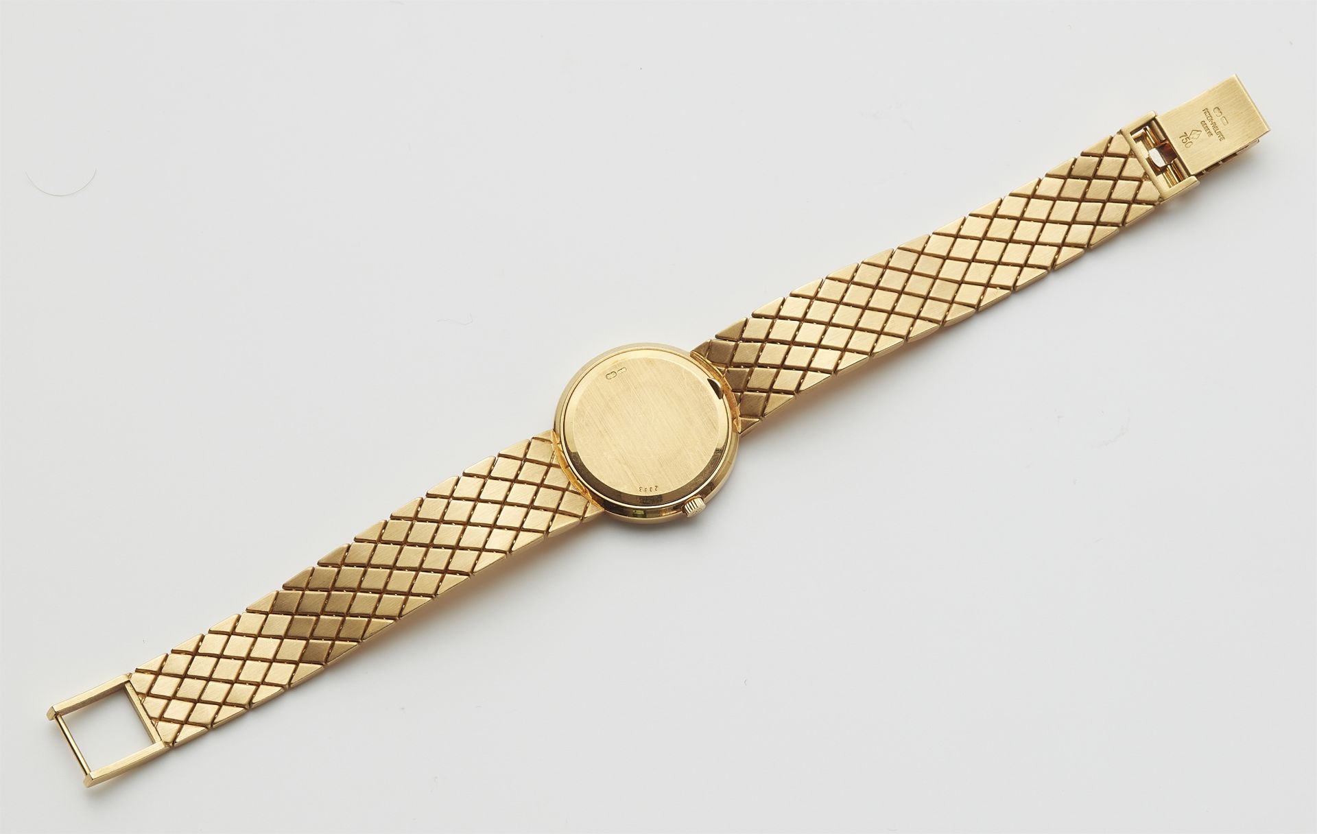 An 18k yellow gold and diamond quartz Patek Philippe ladies' wristwatch. - Image 2 of 3